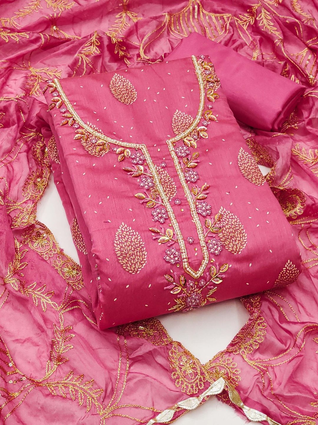 Dhaaga Ghar Embroidered Unstitched Dress Material-picture-42