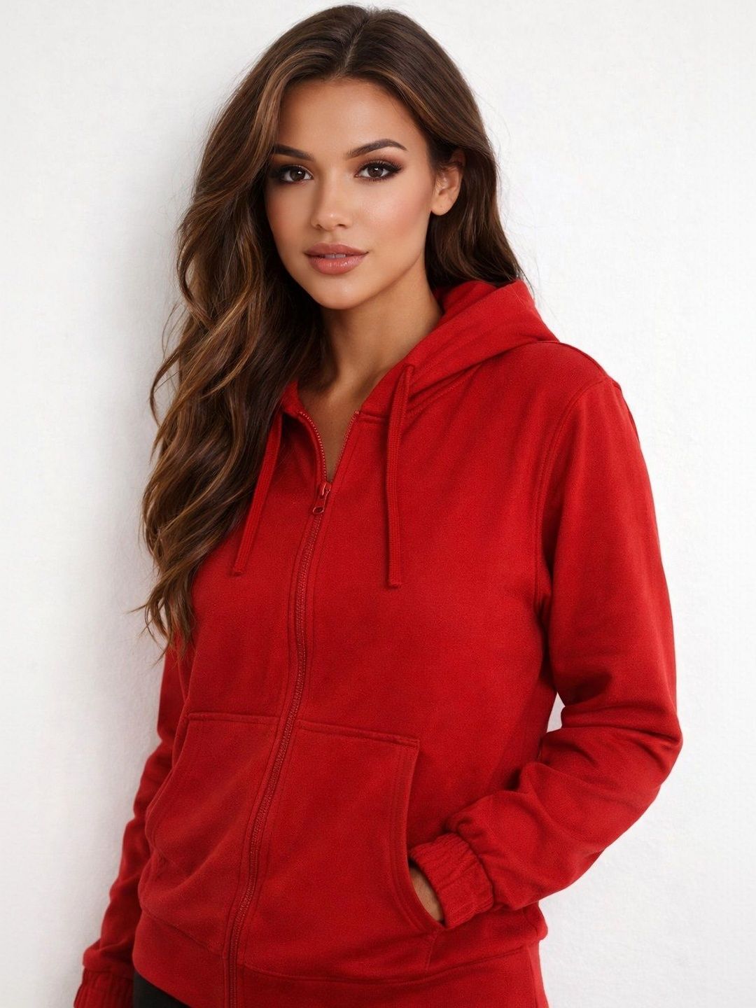 The Roadster Lifestyle Co Hooded Front-Open Zipper Sweatshirt-image-36