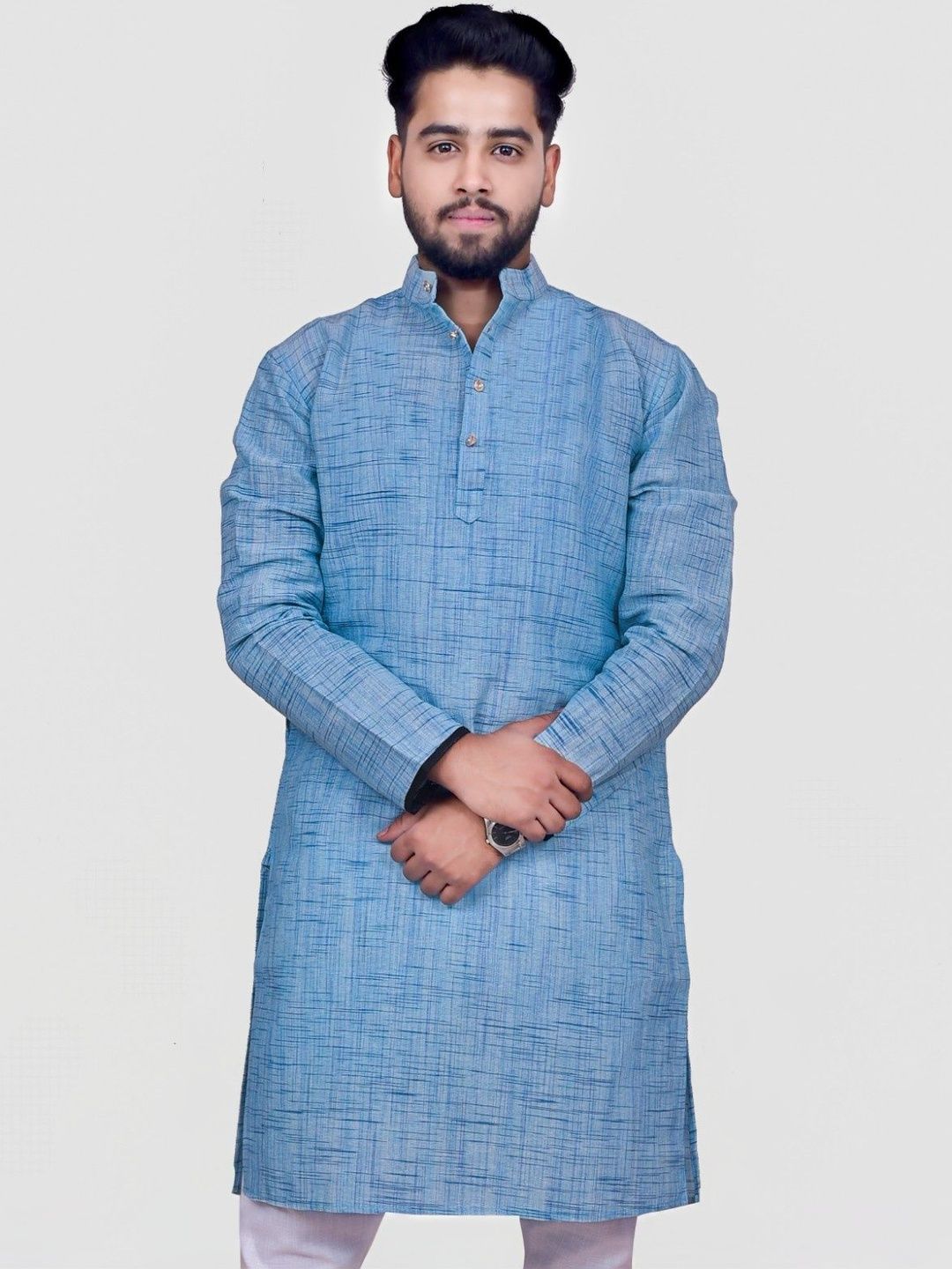 Sypher Boutique Men Printed Khadi Kurta-image-13