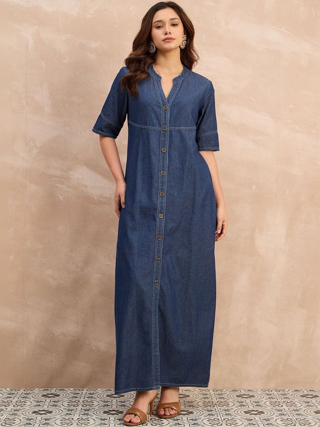 all about you Denim Maxi Dress-picture-13