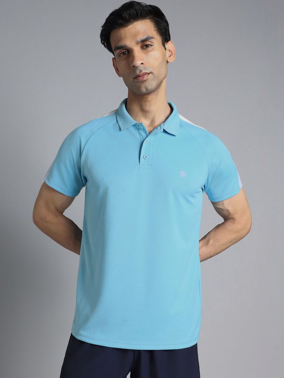 CULT Men's Sky Blue Performance Essential Polo T-shirt-picture-36