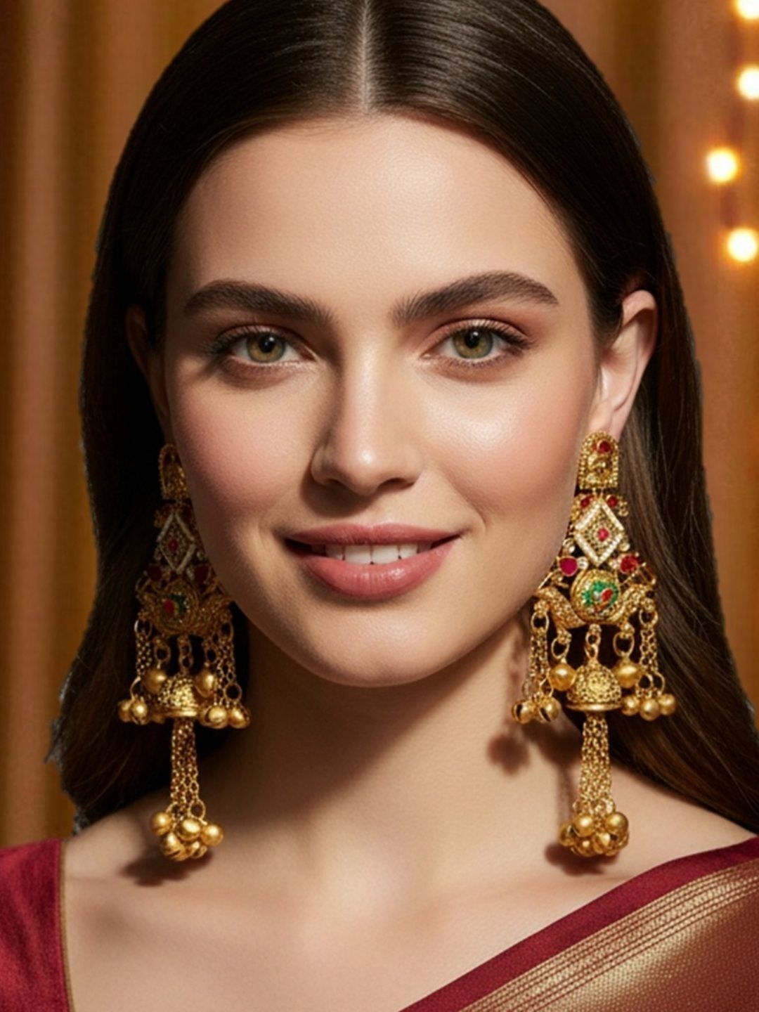 OOMPH Geometric Drop Earrings-picture-34