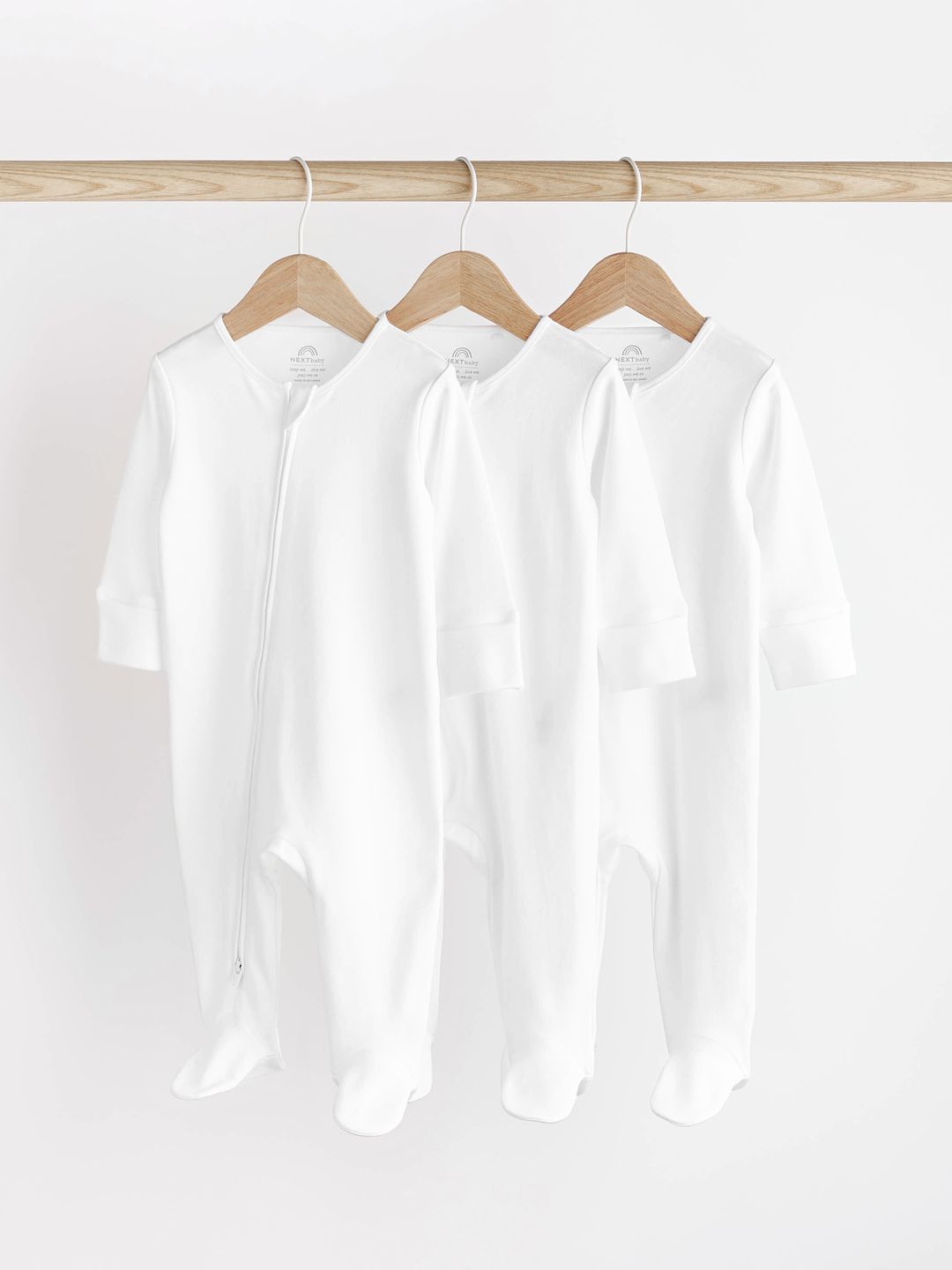 NEXT Infants Pack of 3 Pure Cotton Sleepsuit-image-41