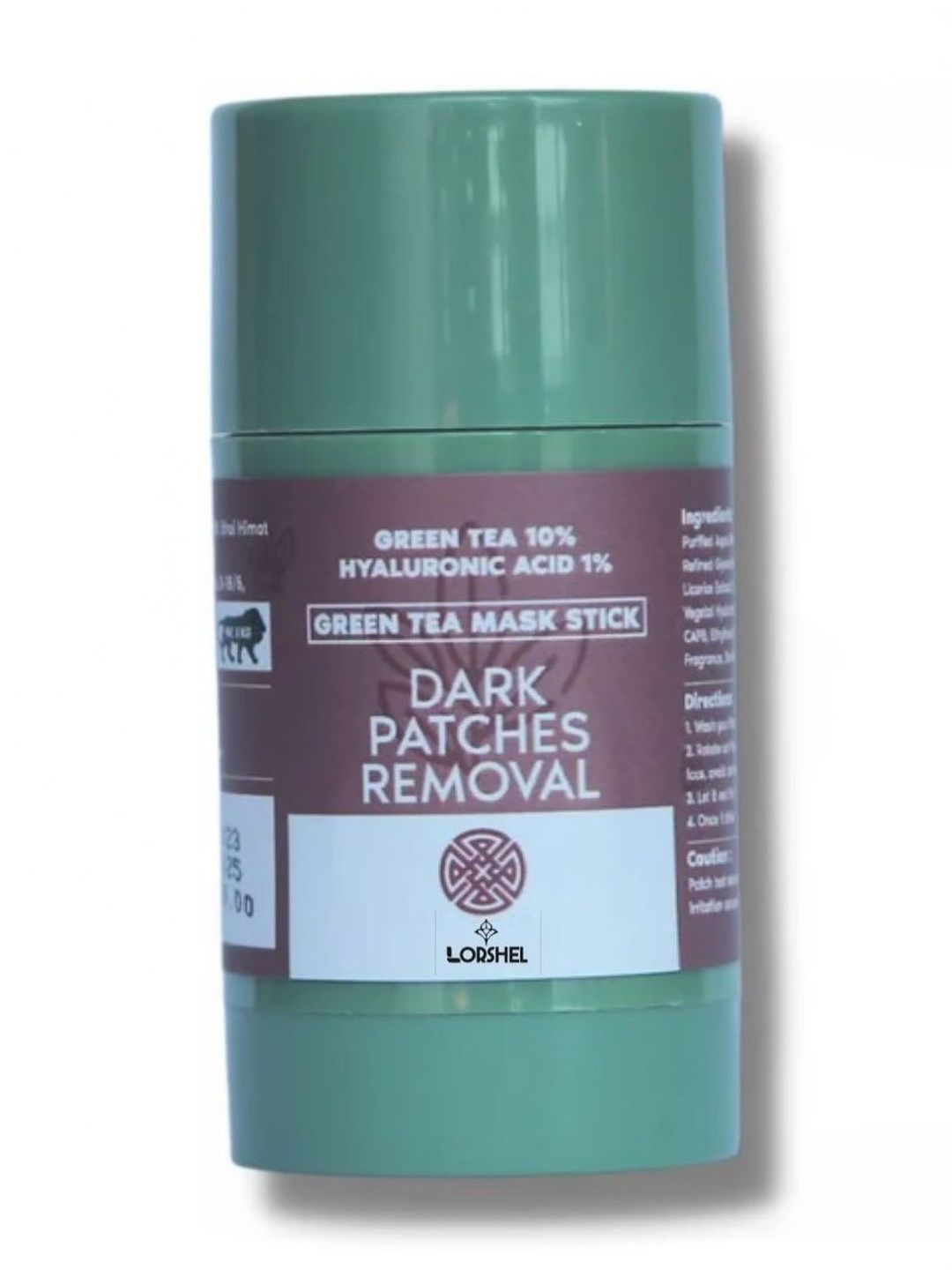 lorshel Unisex Dark Patches Removal Green Tea Mask Stick 30gm-image-3