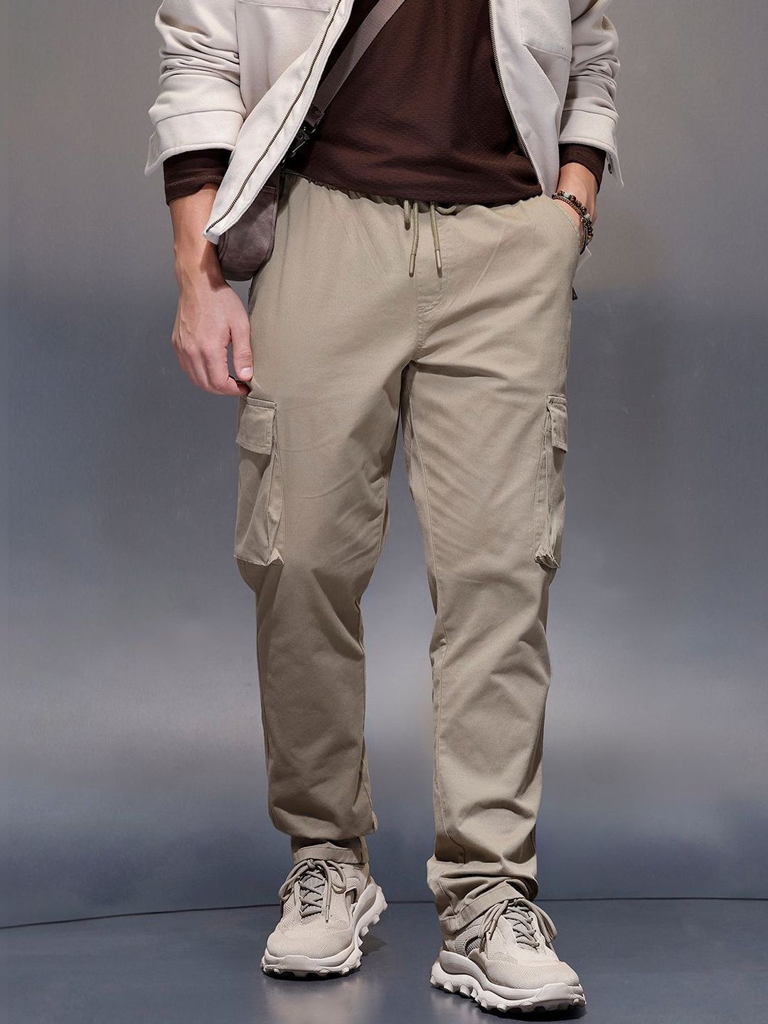 WROGN Men Cotton Mid Rise Joggers-picture-39