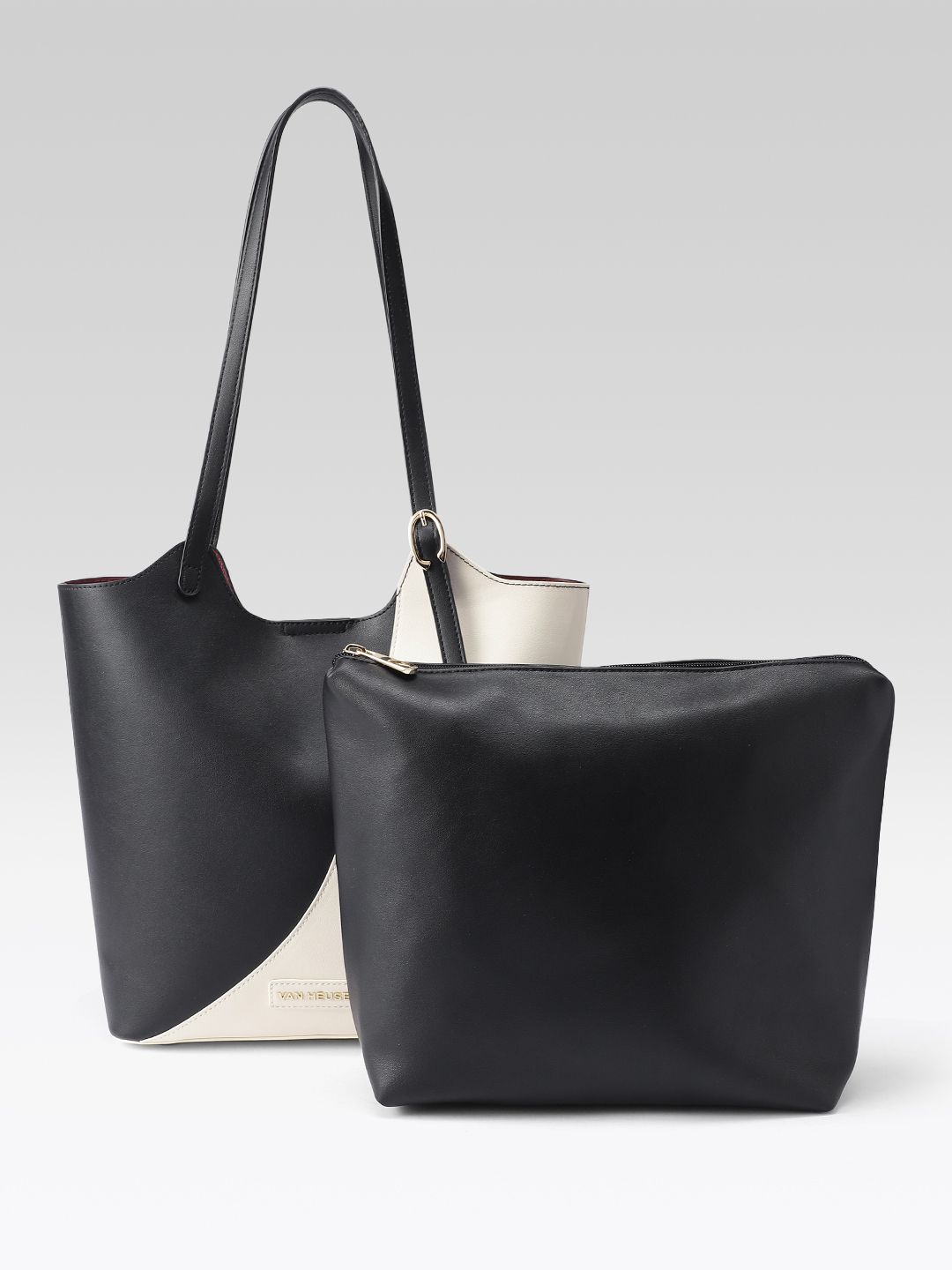 Van Heusen Colourblocked PU Bucket Tote Bag-picture-36