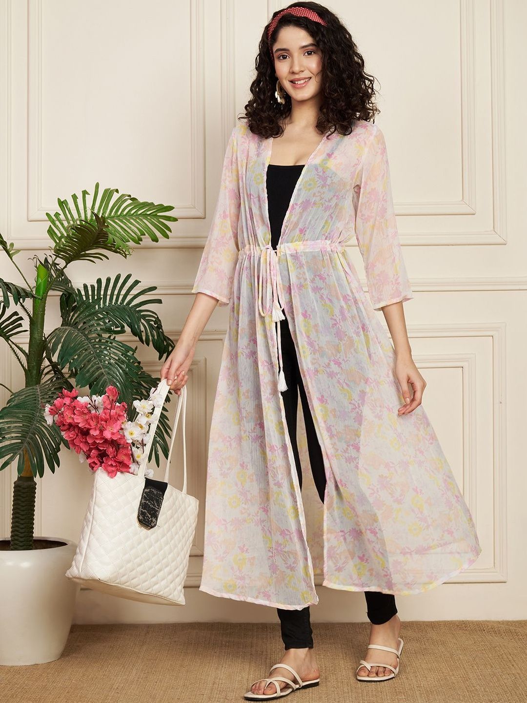 CORSICA Women Printed Tasselled Longline Shrug-picture-36