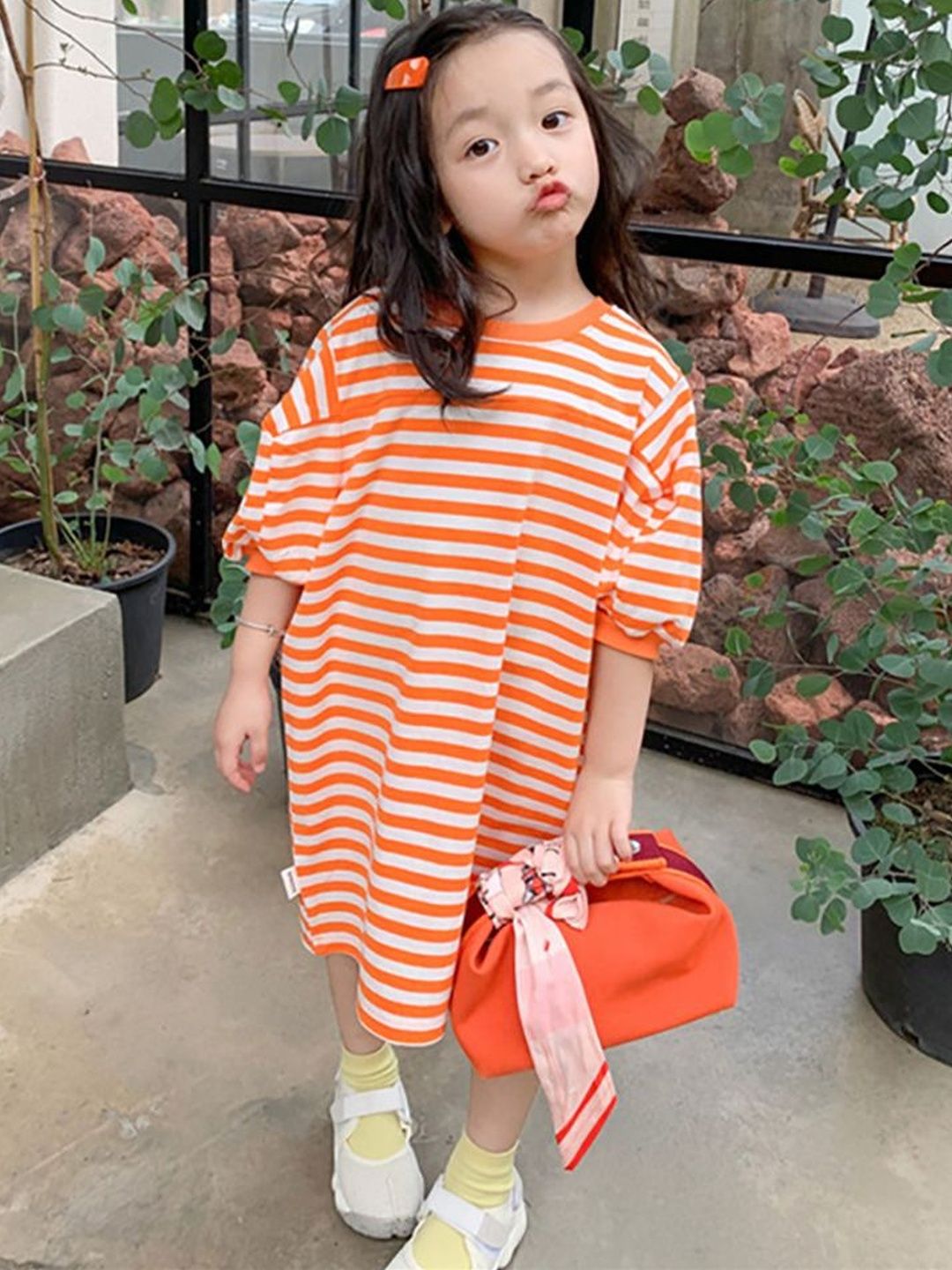 YK Striped Balloon Dress-picture-57