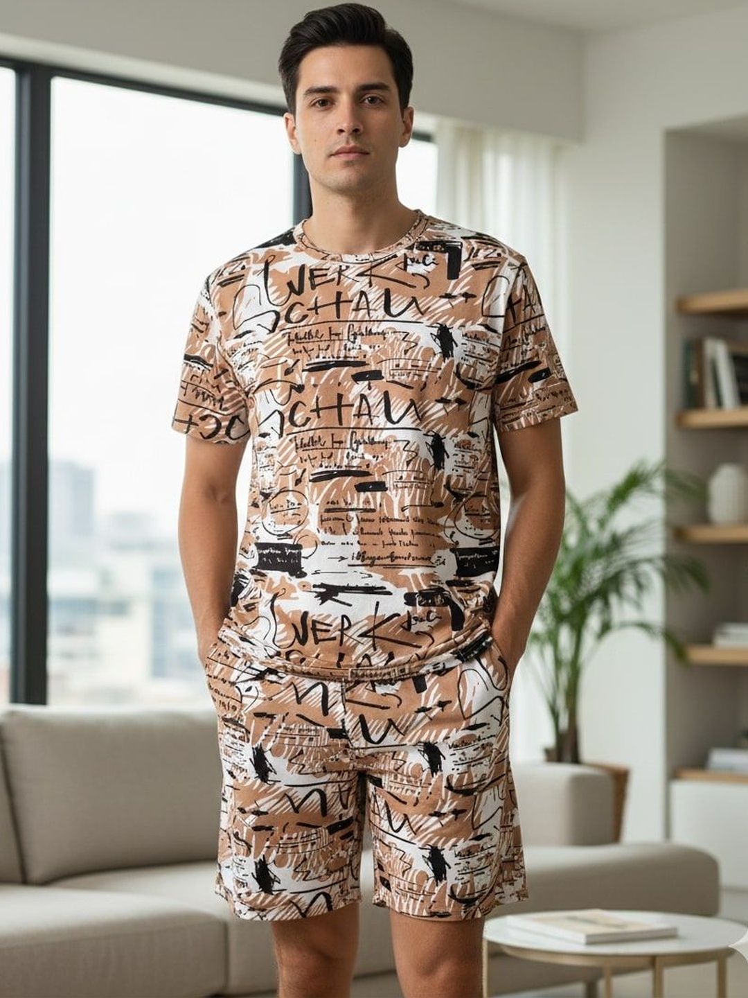QOSHA Men Printed Night suit-picture-32