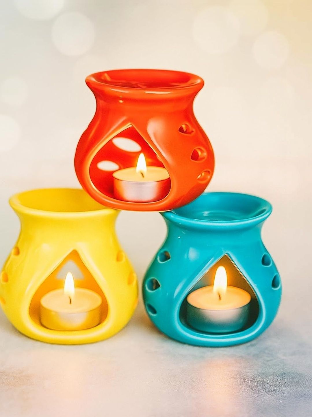Gwan Black & Yellow Ceramic 3-Pcs Aroma Oil Burners-image-43