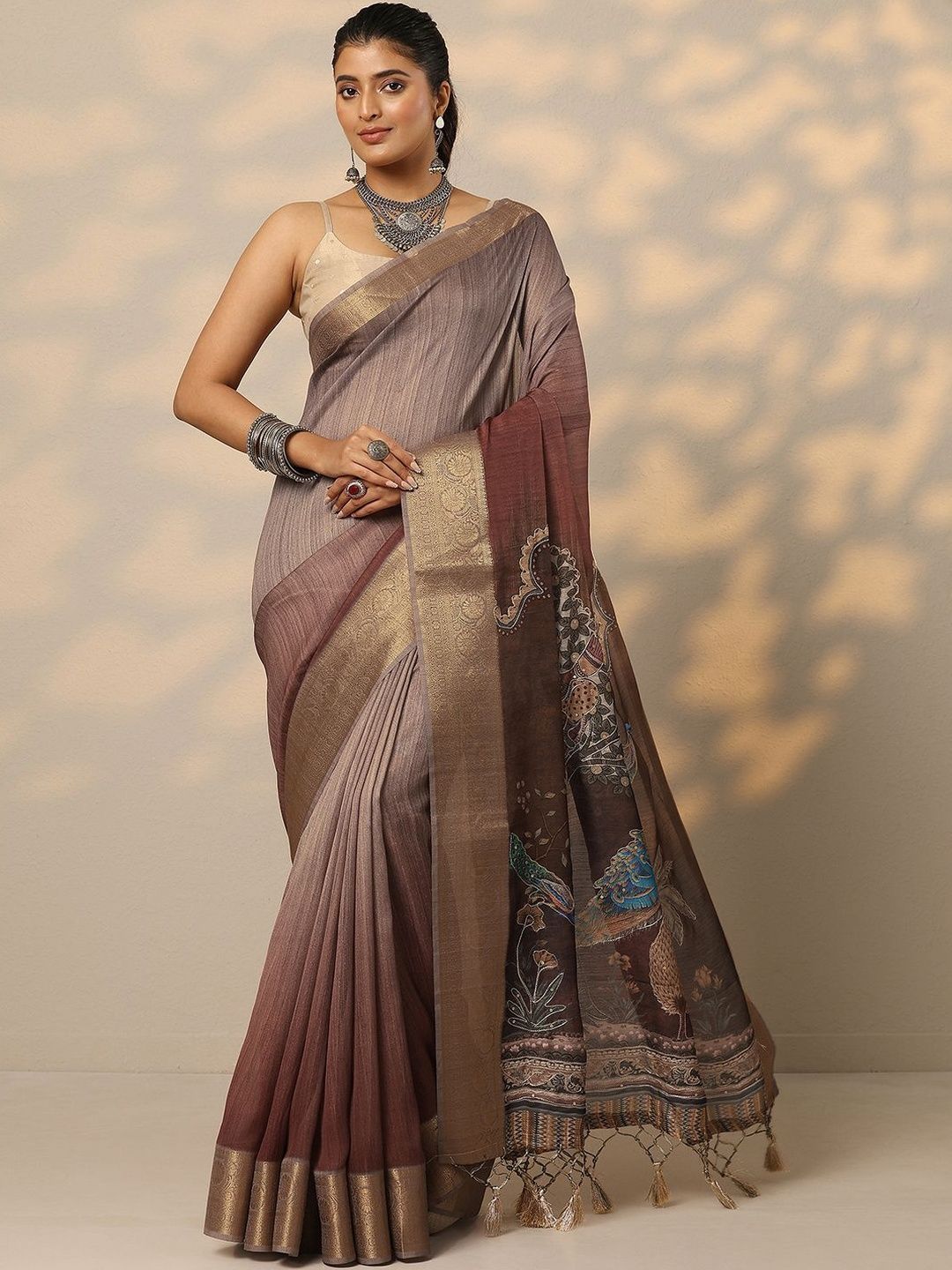 Libas Ethnic Motifs Pure Georgette Saree-image-15