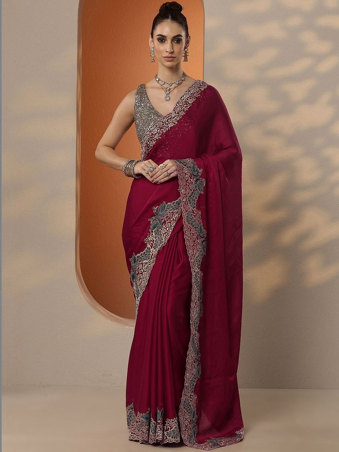 Libas Pure Chiffon Saree