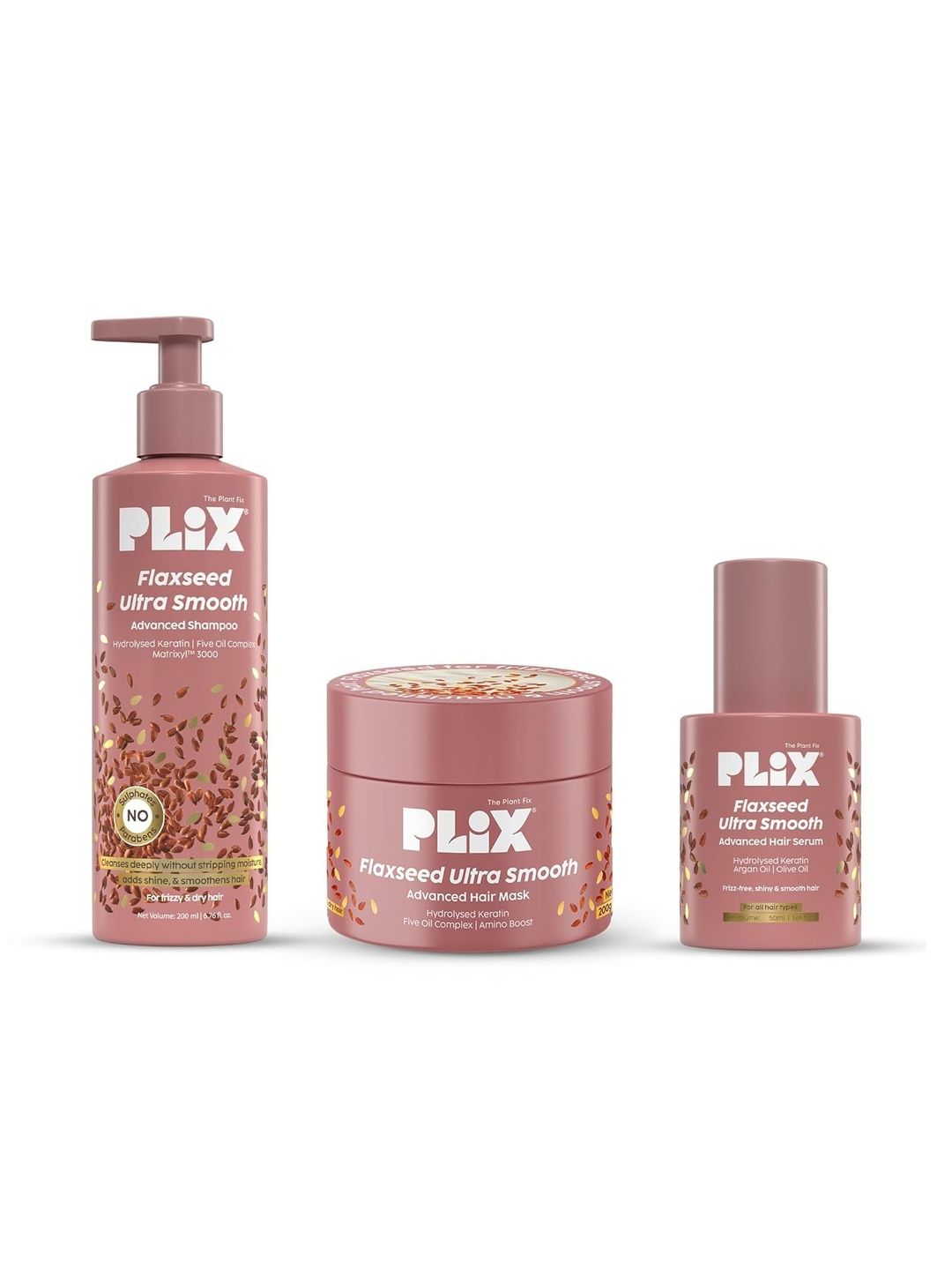 PLIX THE PLANT FIX Set Of 3 Shampoo- 200 ml-Hair Mask- 200 g & Hair Serum-50 ml-image-45