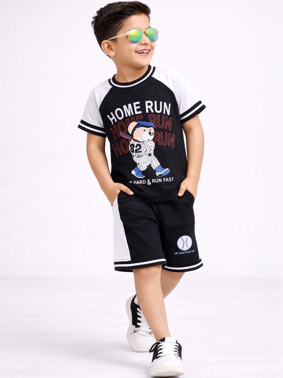 BAESD Boys Printed T-shirt with Shorts-image-1