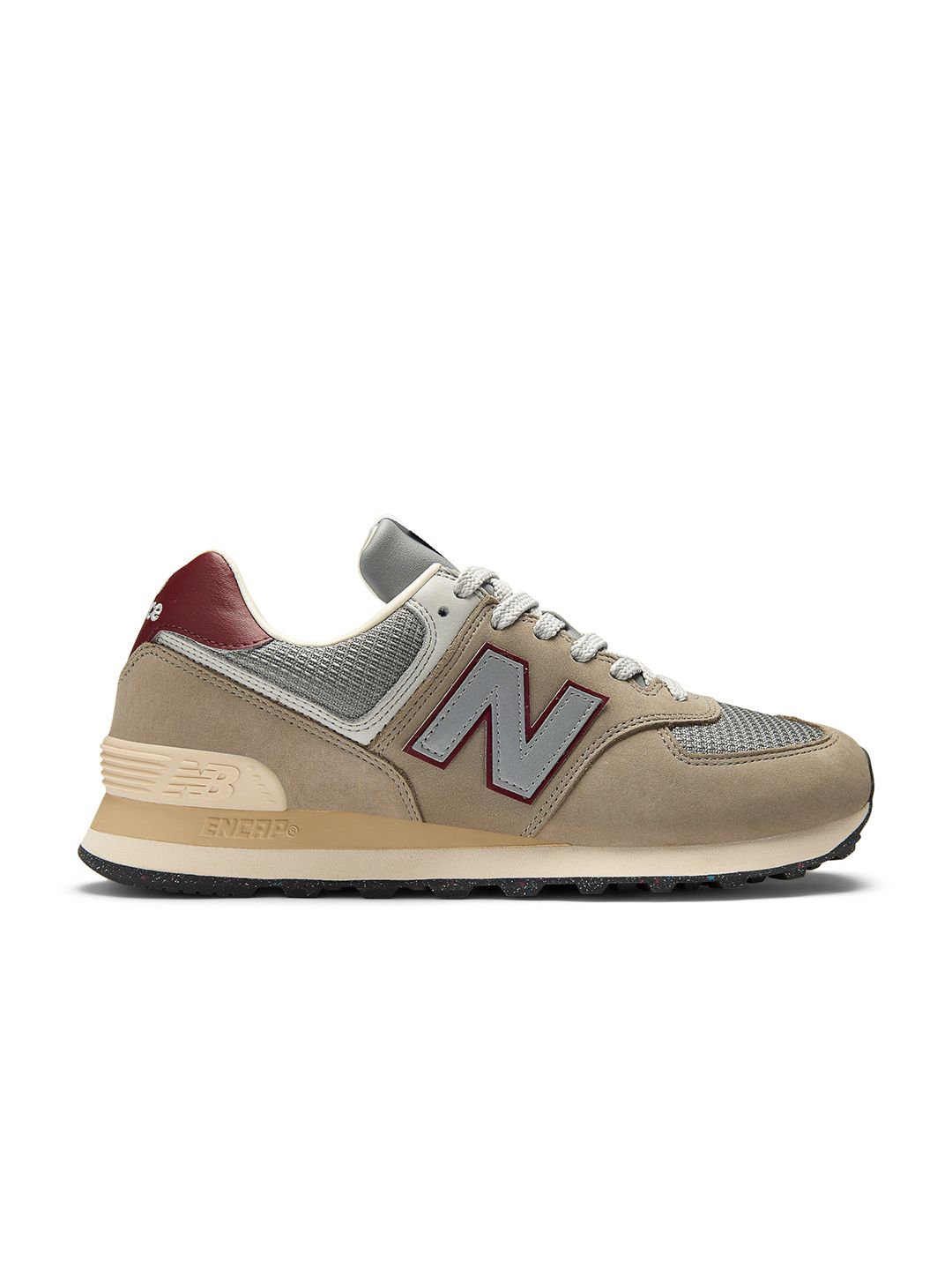 New Balance Unisex 574 Woven Design Suede Sneakers