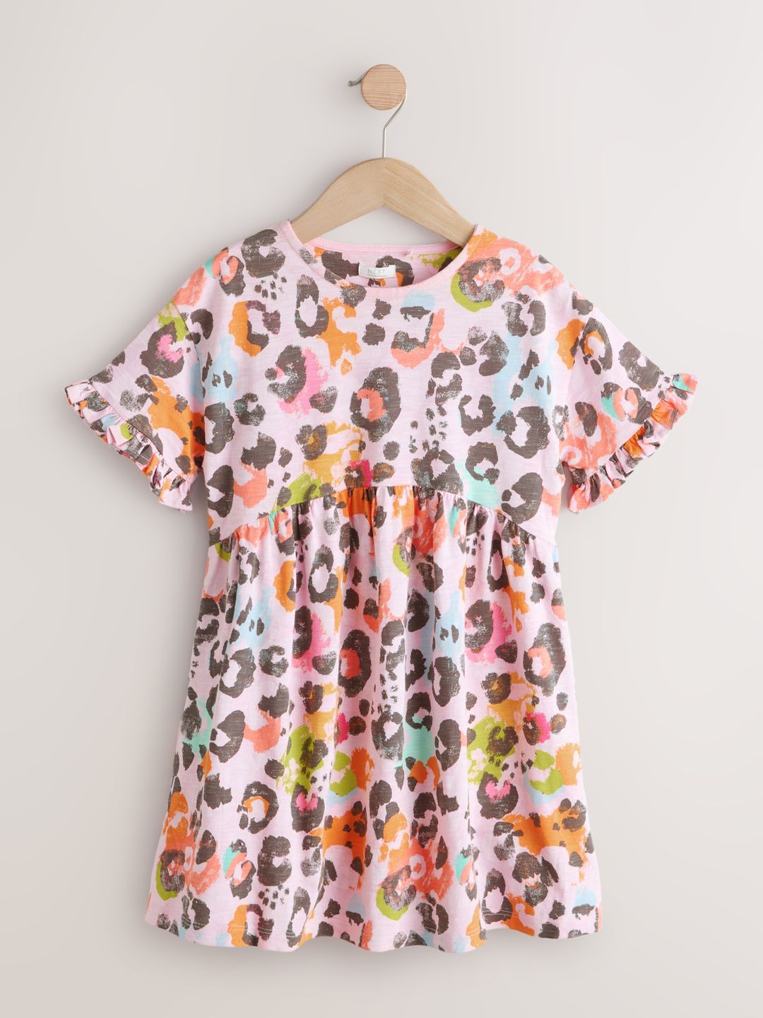 NEXT Girls Leopard Print Pure Cotton Dress-picture-24