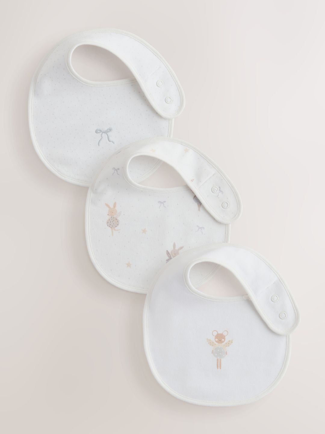 NEXT Infants Pack of 3 Pure Cotton Bibs