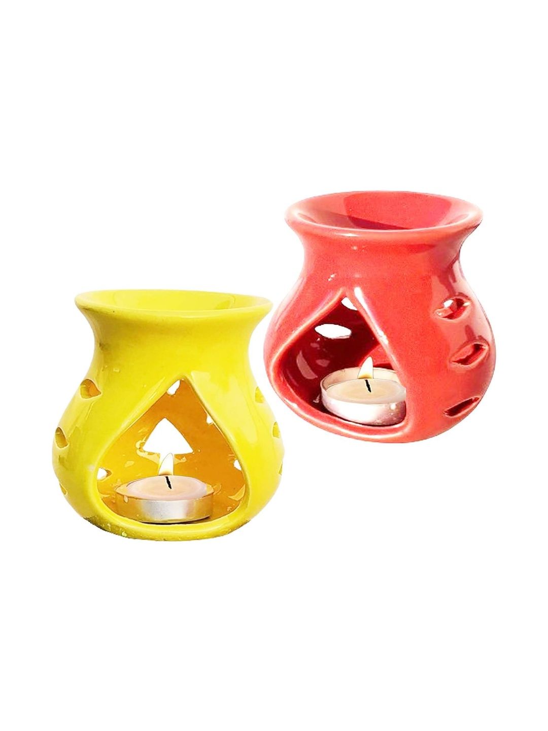Gwan Red & Yellow Ceramic 2-Pcs Aroma Oil Burners-image-41
