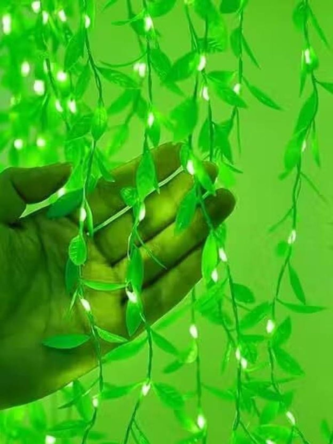 MPROW Green Leaf Shape String Lights-image-33