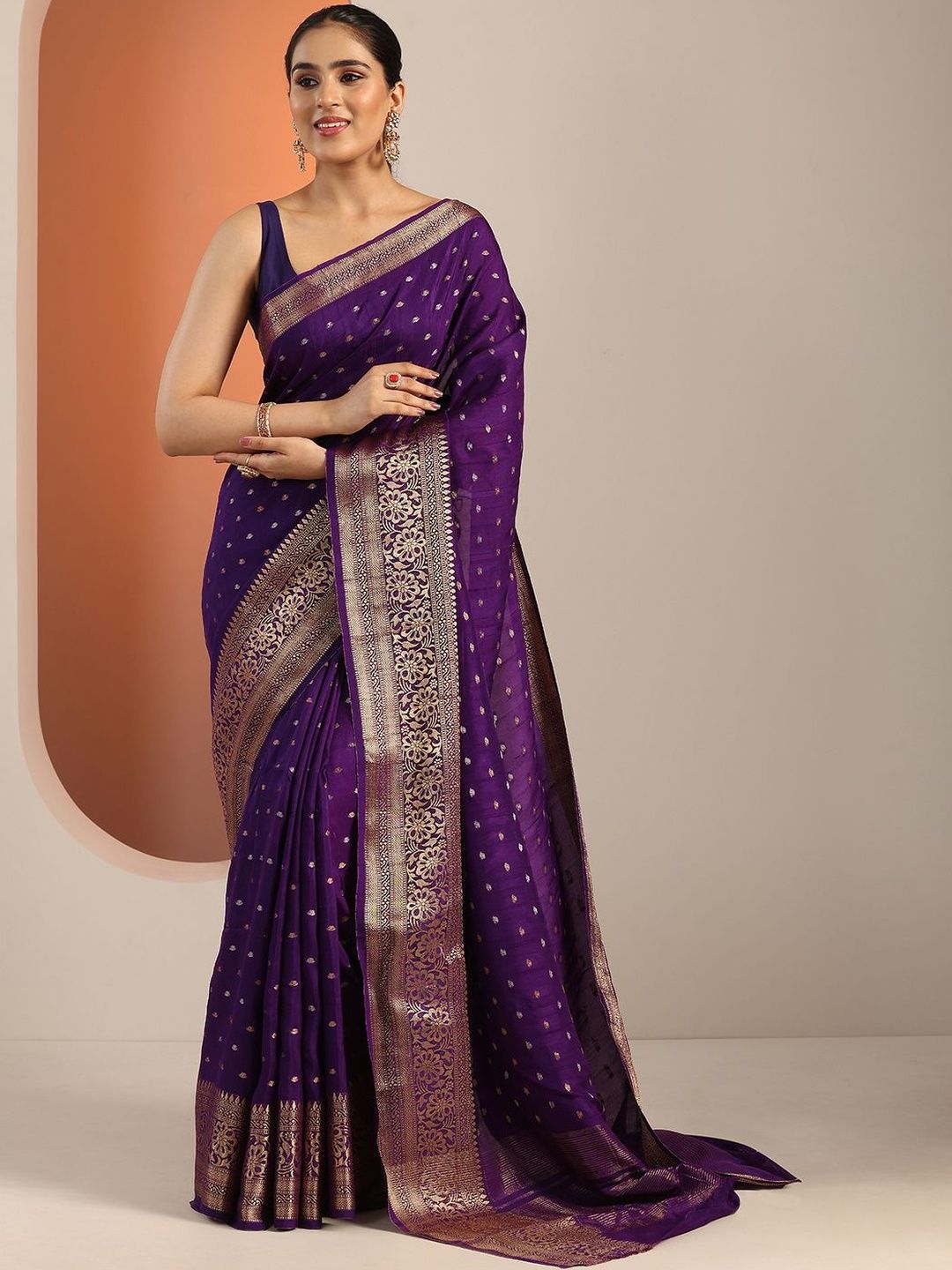 Libas Ethnic Motifs Silk Blend Saree