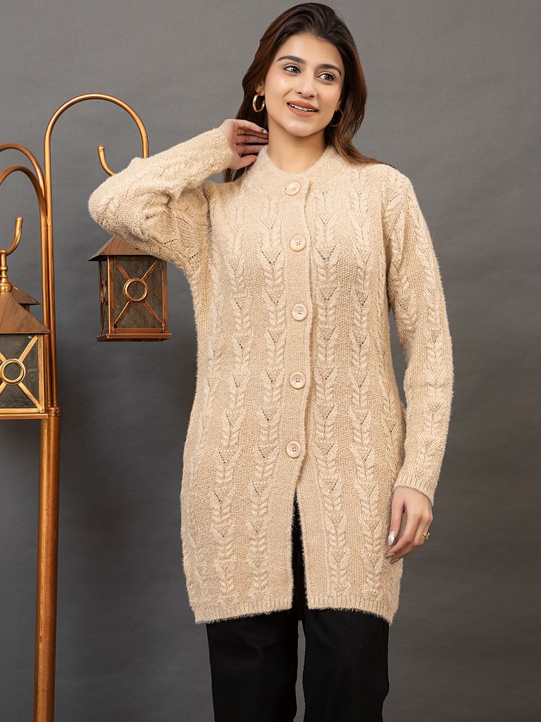 TWENTY ME Women Cable Knit Longline Cardigan-picture-25