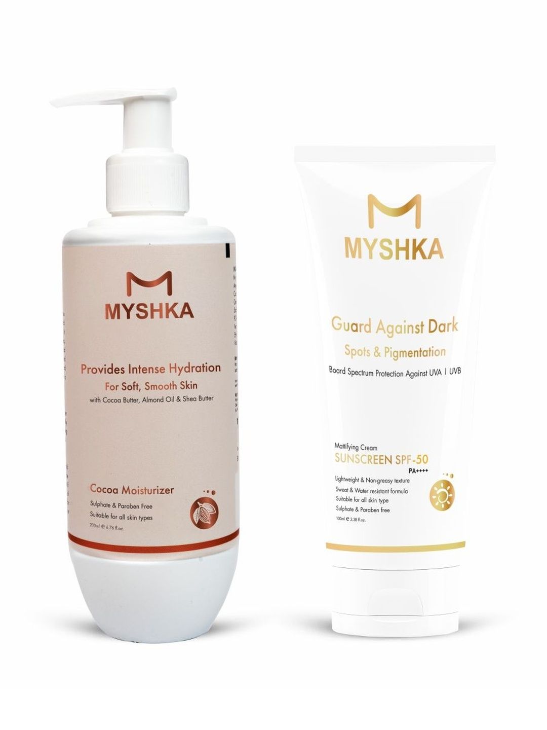 Myshka Set of 2 Cocoa Butter Body Moisturizer - 200 ml & Sunscreen - 100 ml-picture-13