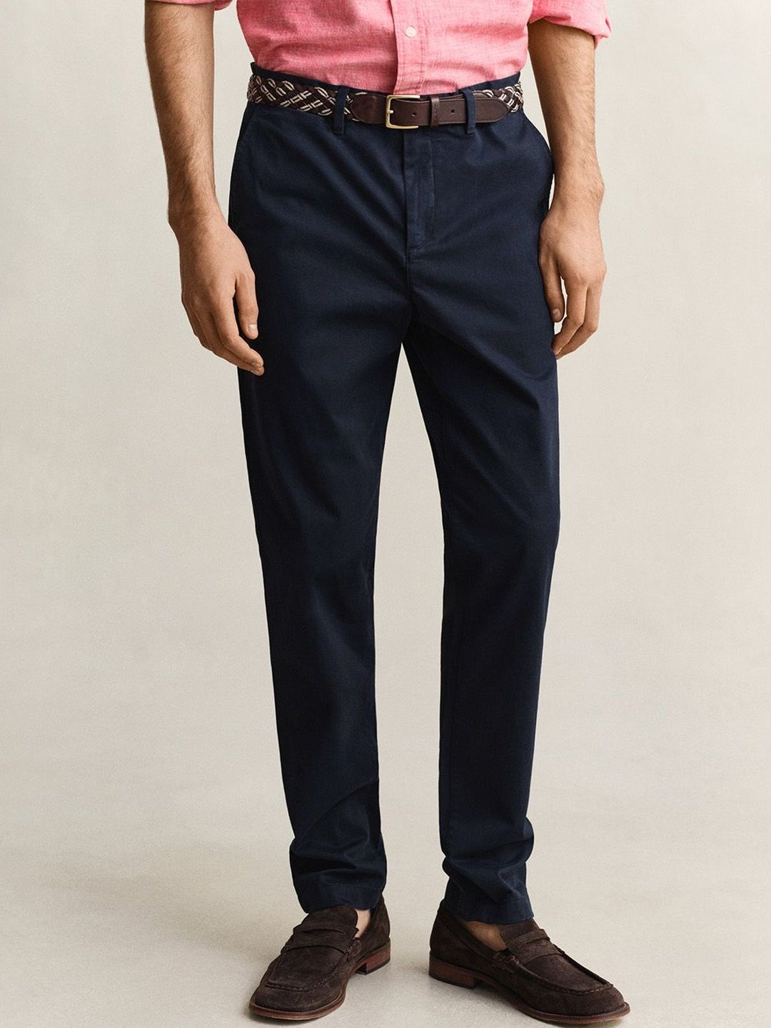 GANT Men Navy Blue Slim Fit Classic Chinos Trouser-picture-11