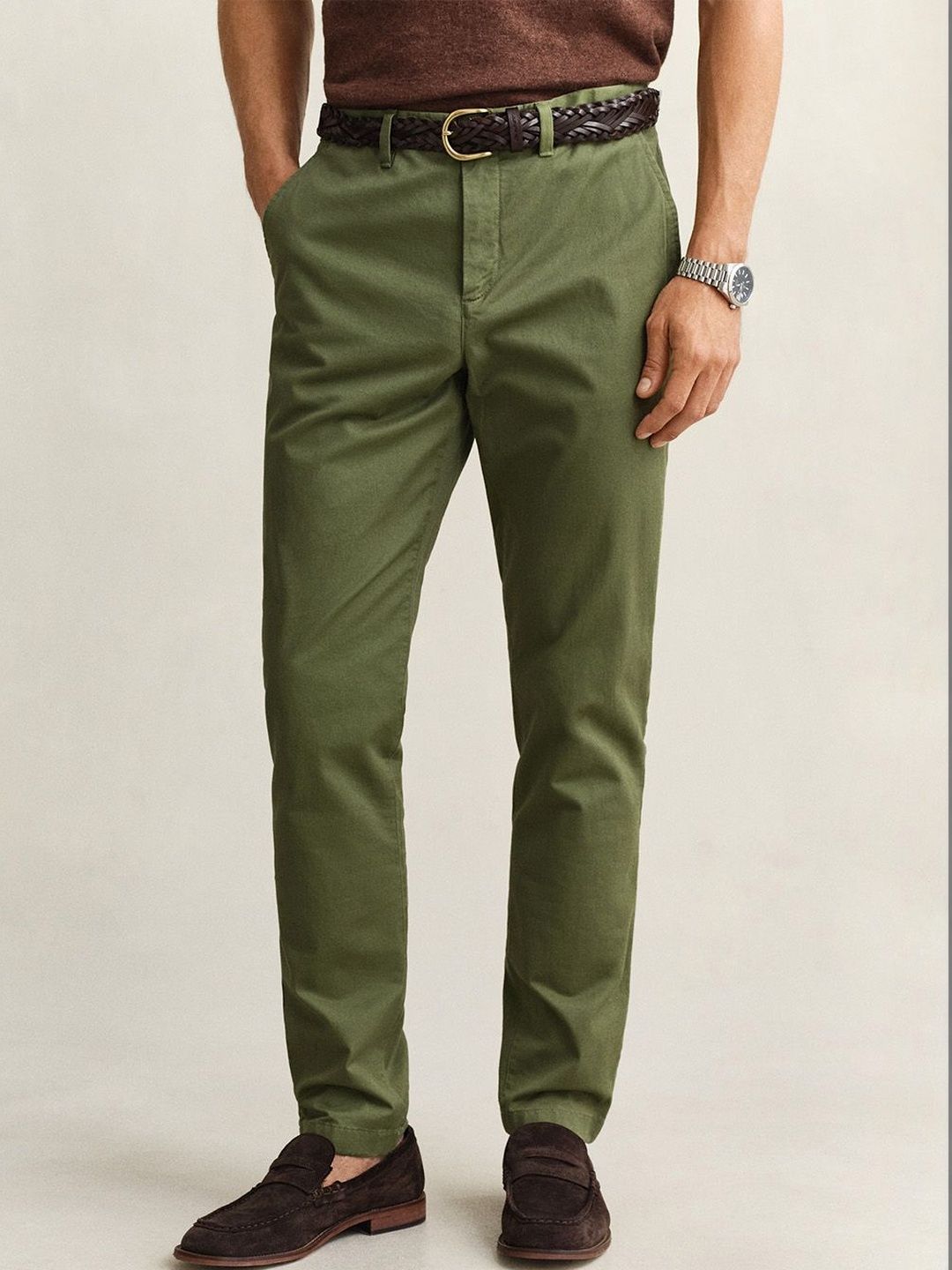 GANT Men Green Slim Fit Classic Chinos Trouser-picture-10