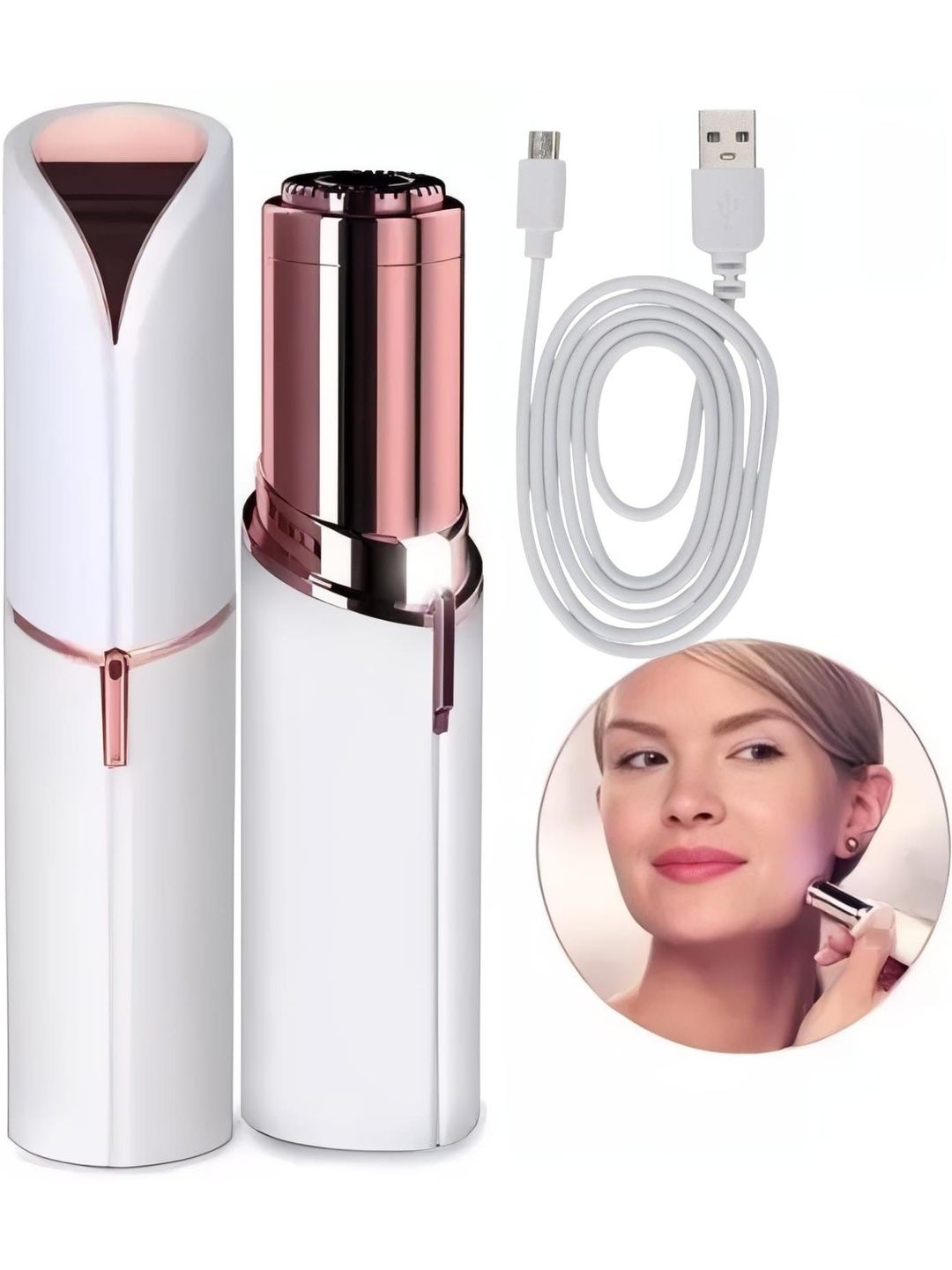 Elecsera Flawless & Painless USB Rechargeable Facial Hair Remover Epilator-picture-12
