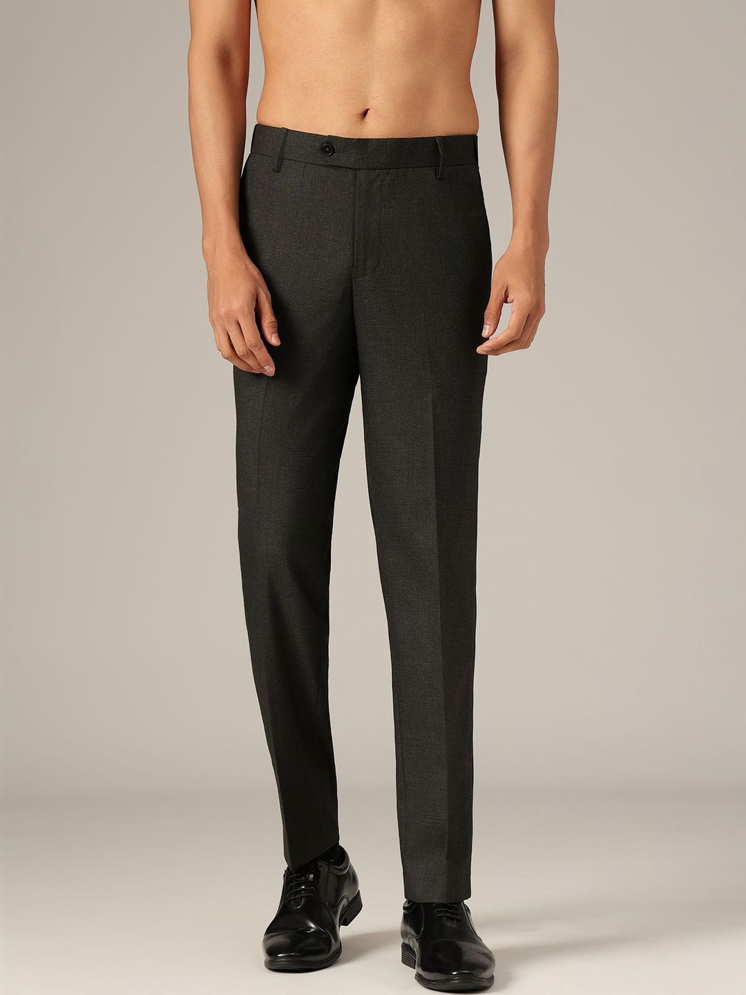 DENNISON Checkered Flexi Waist Baggy Fit Korean Trouser-image-21