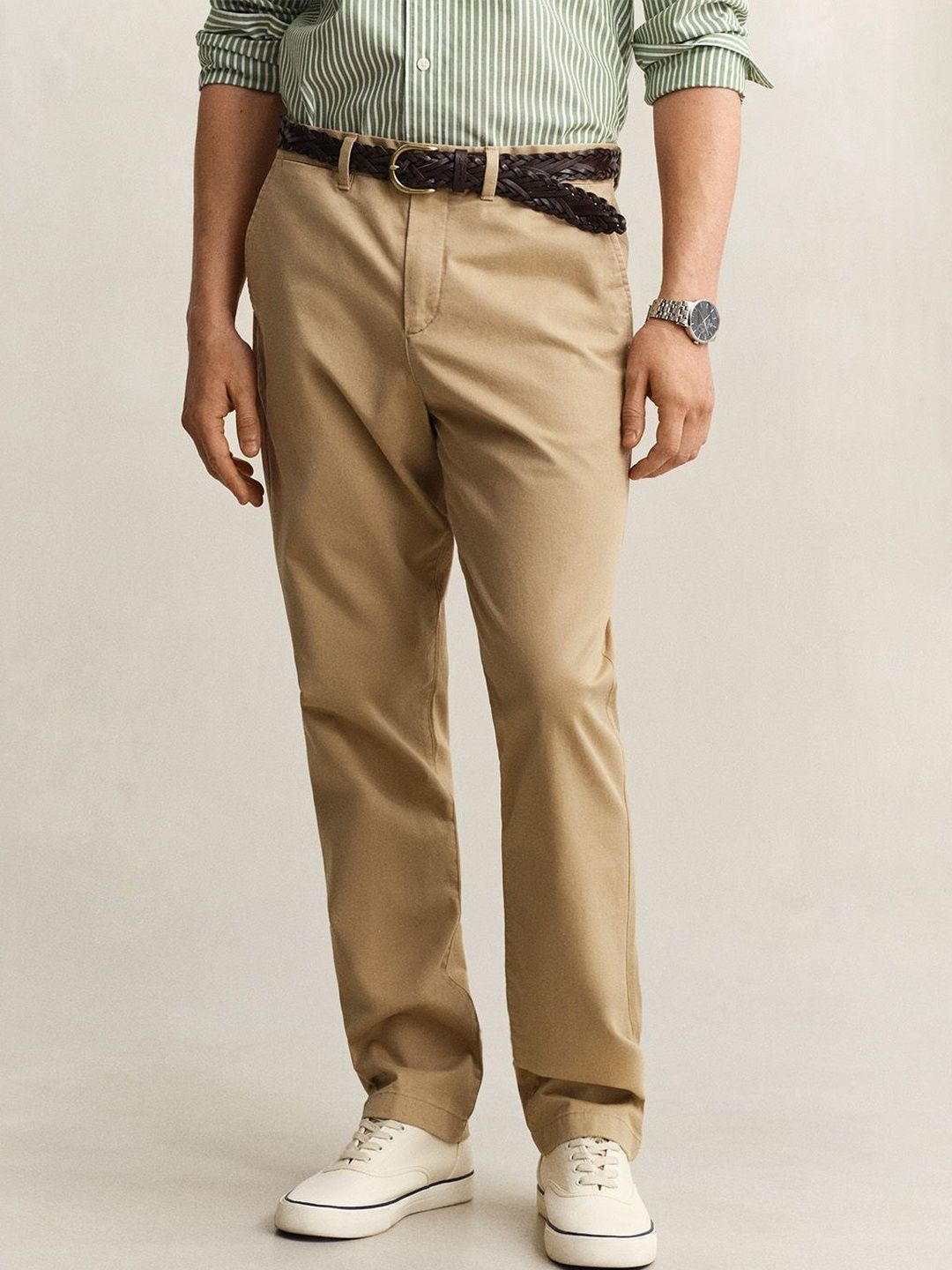 GANT Men Khaki Regular Fit Classic Chinos Trouser-picture-11