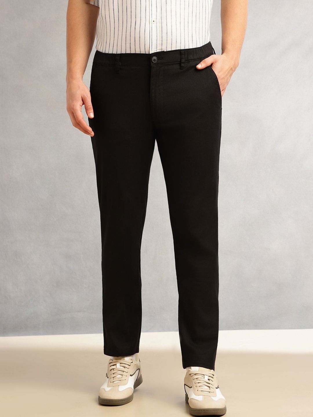 Thomas Scott Men Flat Front Straight Fit Trousers-picture-17