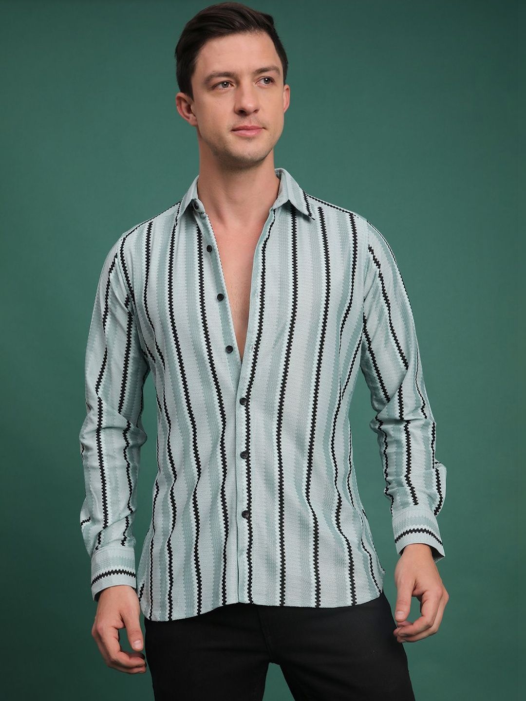 Metronaut Men Striped Casual Shirt-image-24