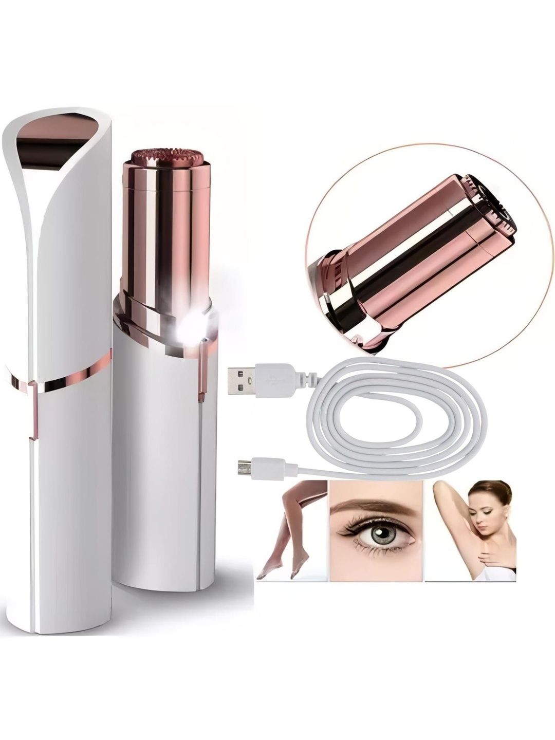 Elecsera Flawless & Painless USB Rechargeable Facial Hair Remover Epilator-picture-46
