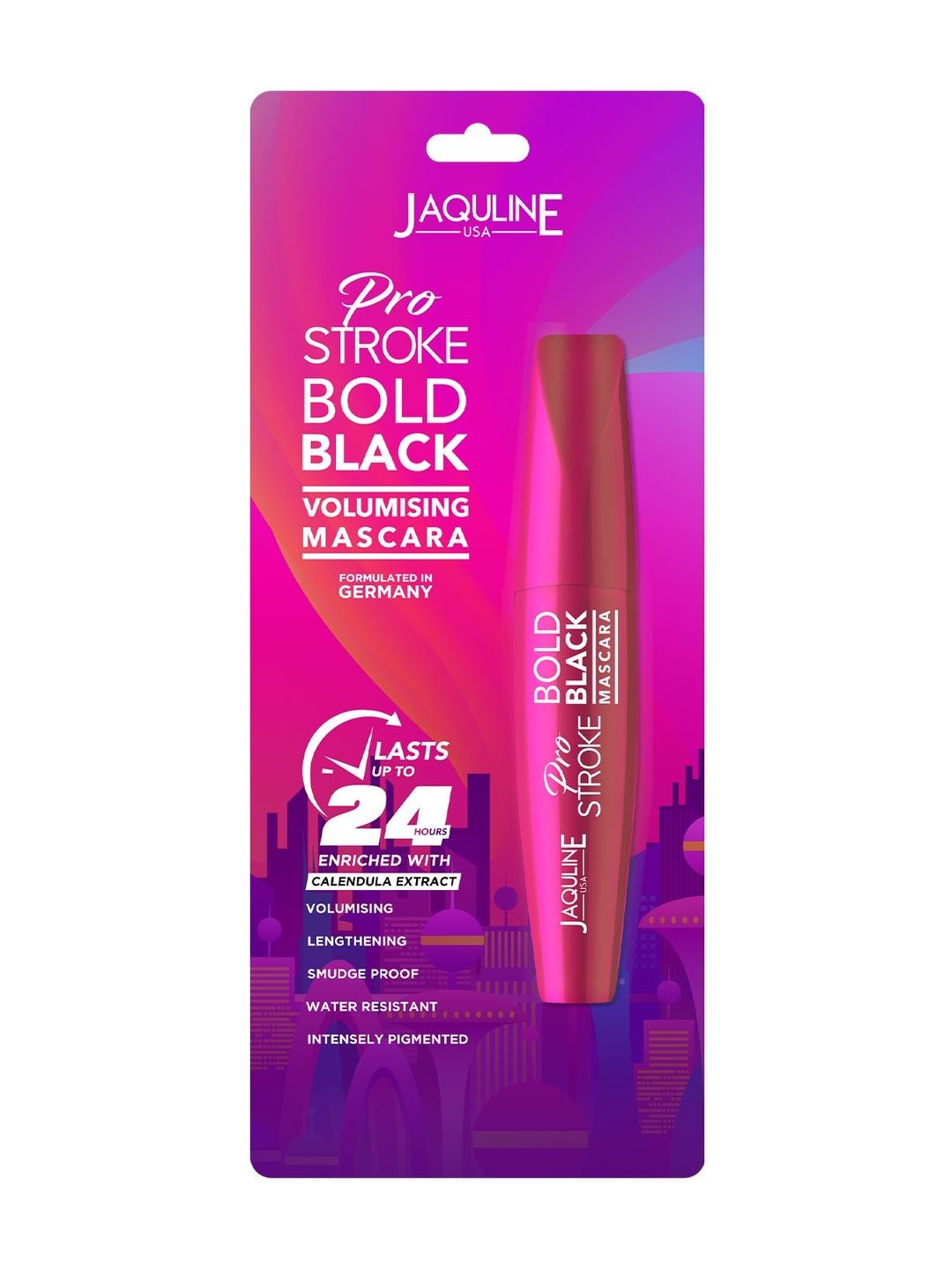Jaquline USA Pro Stroke Bold Volumizing Mascara - 9.5 ml - Black-picture-2