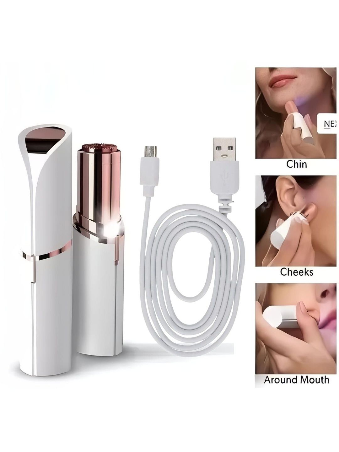 Elecsera Flawless & Painless USB Rechargeable Facial Hair Remover Epilator