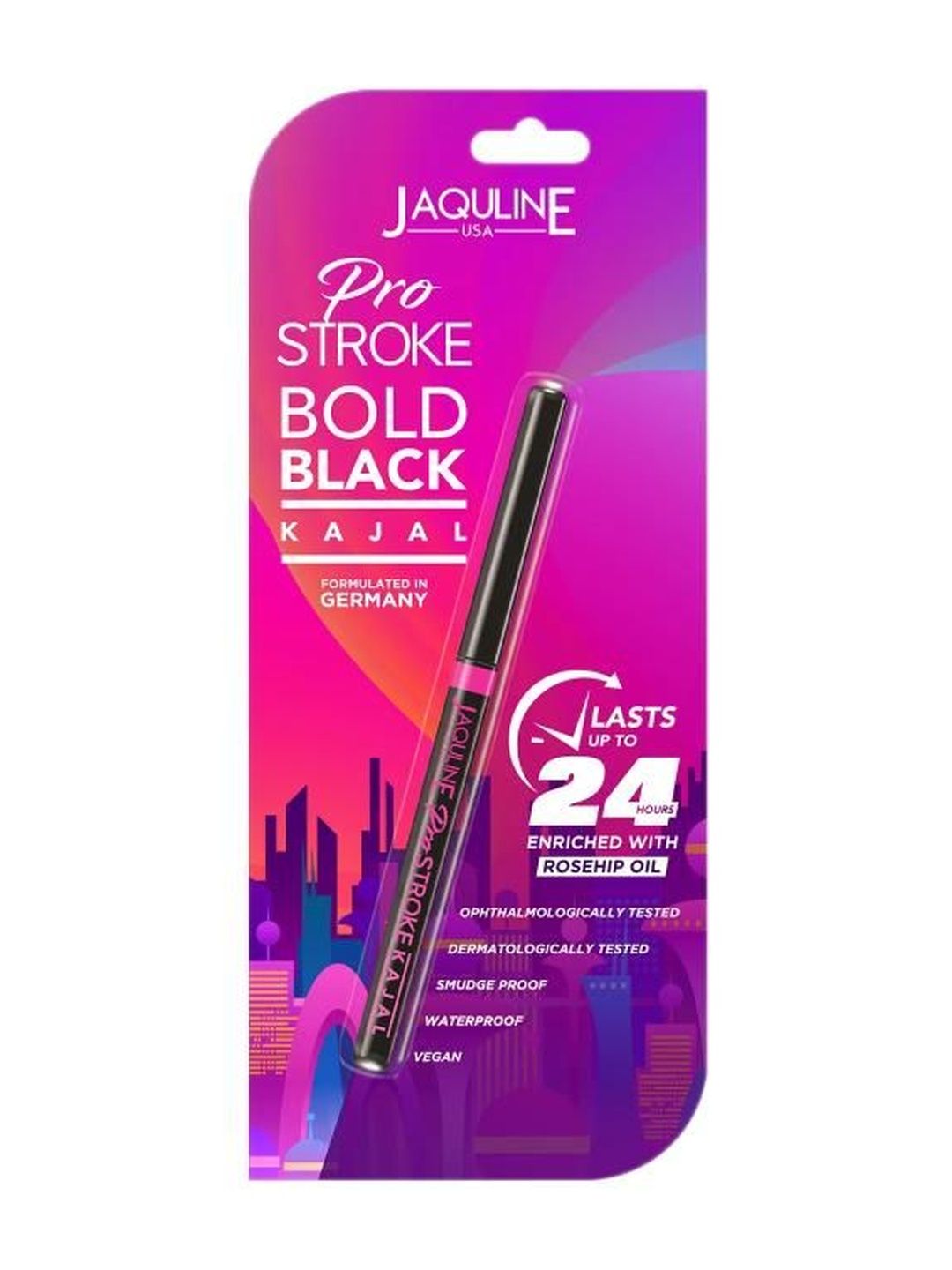 Jaquline USA Pro Stroke Long Lasting Kajal - Bold Black-picture-3
