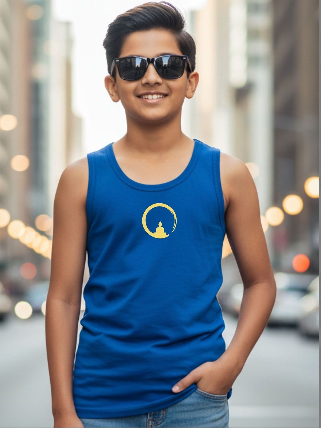 Uniplanet store Boys Printed Scoop Neck Tank Vest-picture-38