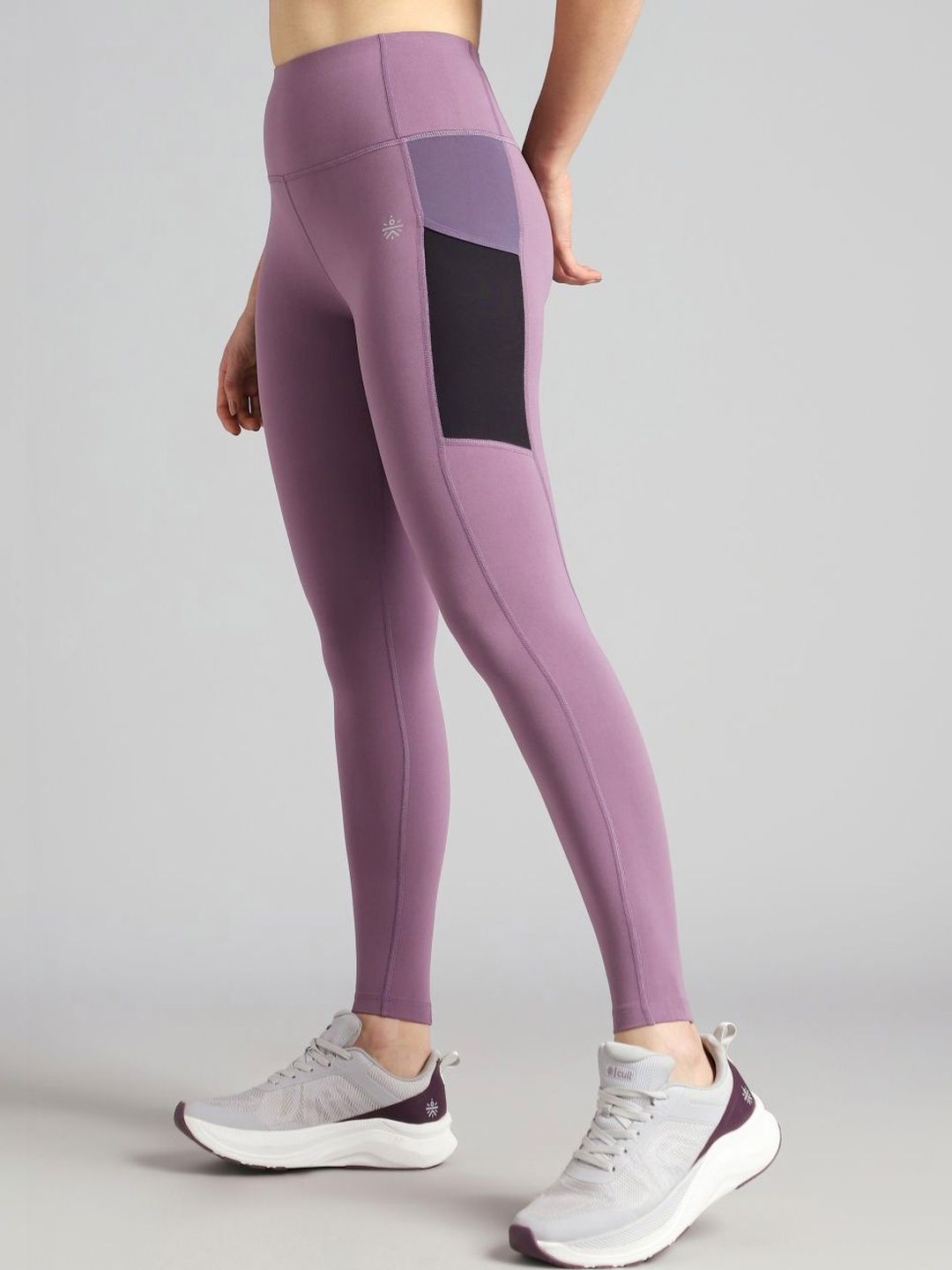 CULT Women Purple AbsoluteFit Neon Pop Leggings with Side Pockets-image-6