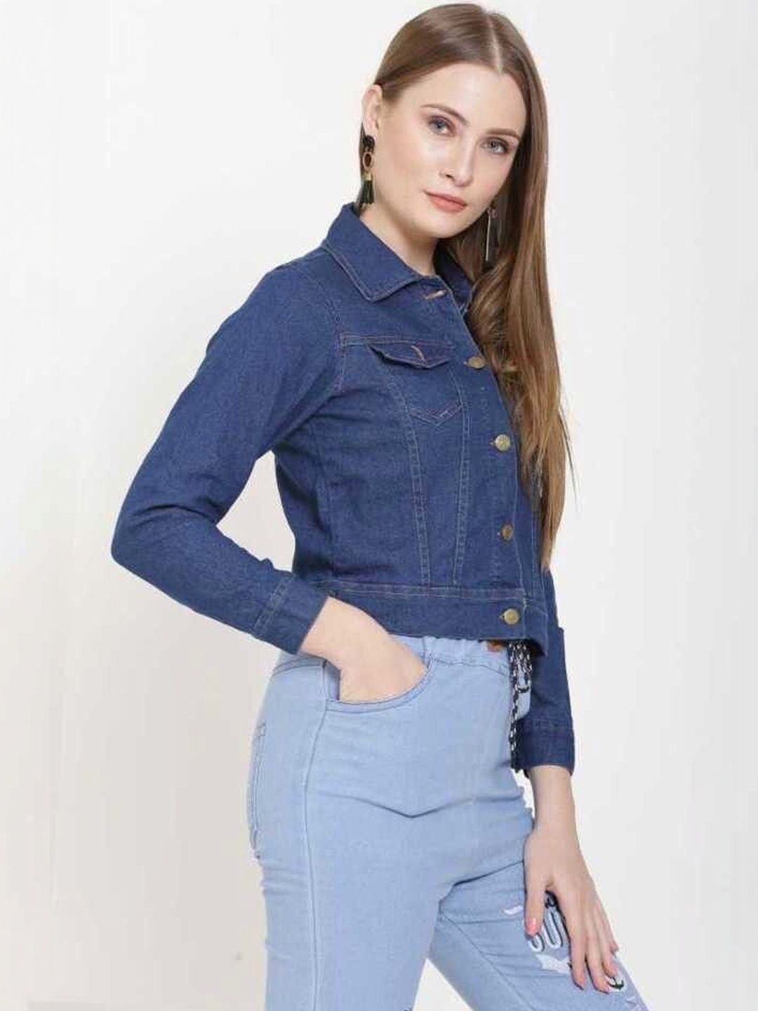KASHIANXSTYLE Women Crop Denim Jacket-picture-23