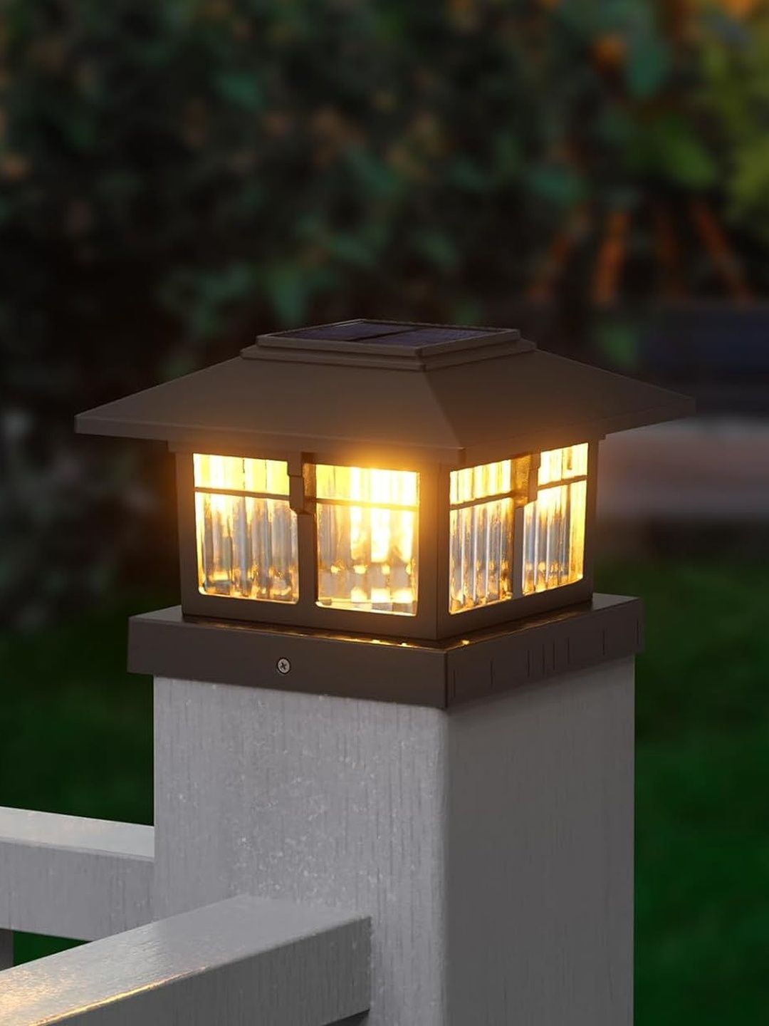 XERGY Solar Post Cap Lights Waterproof 1000mAh 2 Modes - 4x4 Inch-picture-20