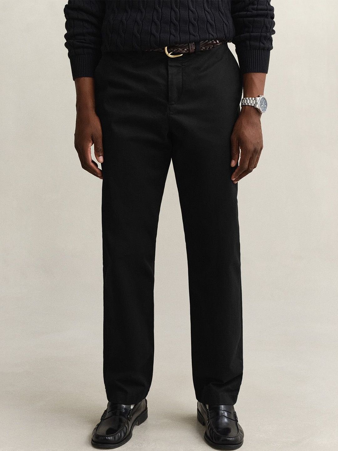 GANT Men Black Regular Fit Classic Chinos Trouser-picture-34
