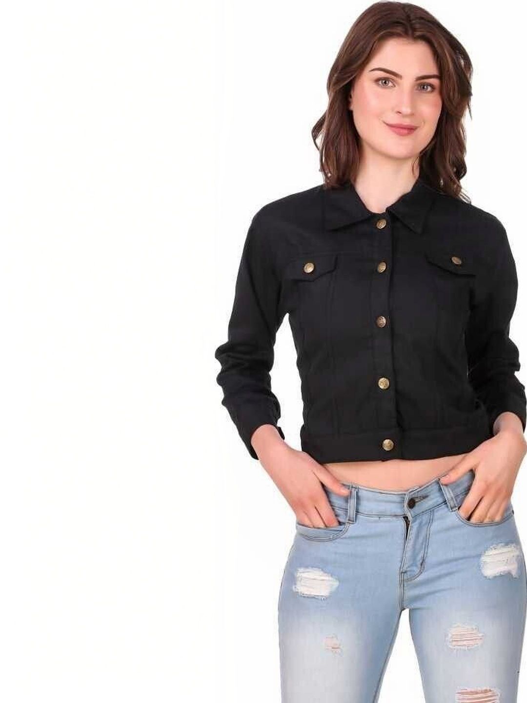 KASHIANXSTYLE Women Crop Denim Jacket-picture-11