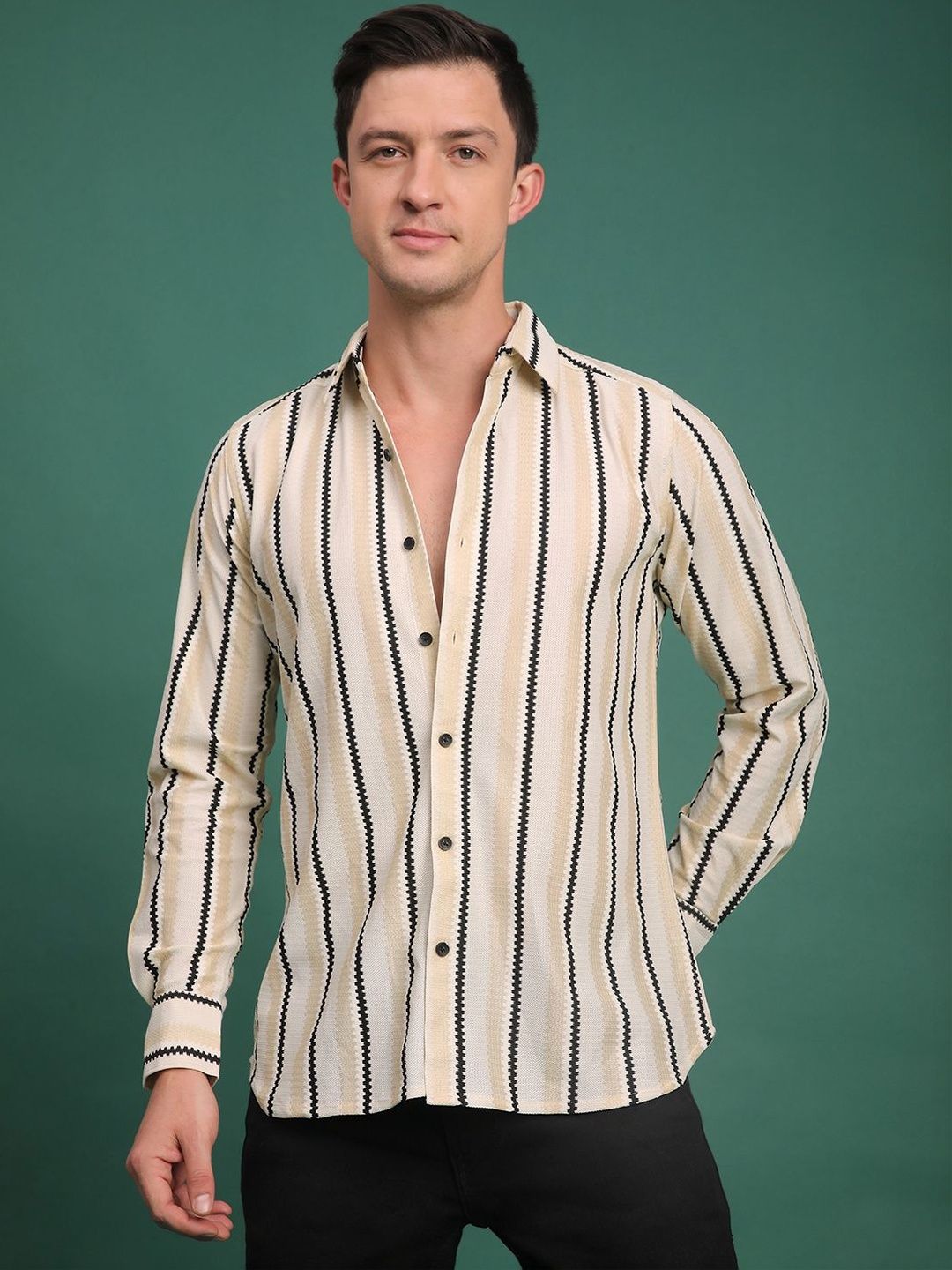 Metronaut Men Striped Formal Shirt-image-19