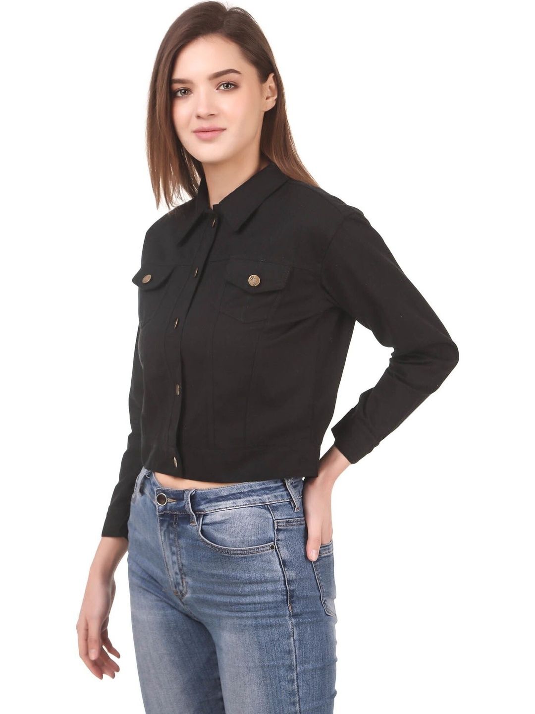 KASHIANXSTYLE Women Crop Denim Jacket-image-43