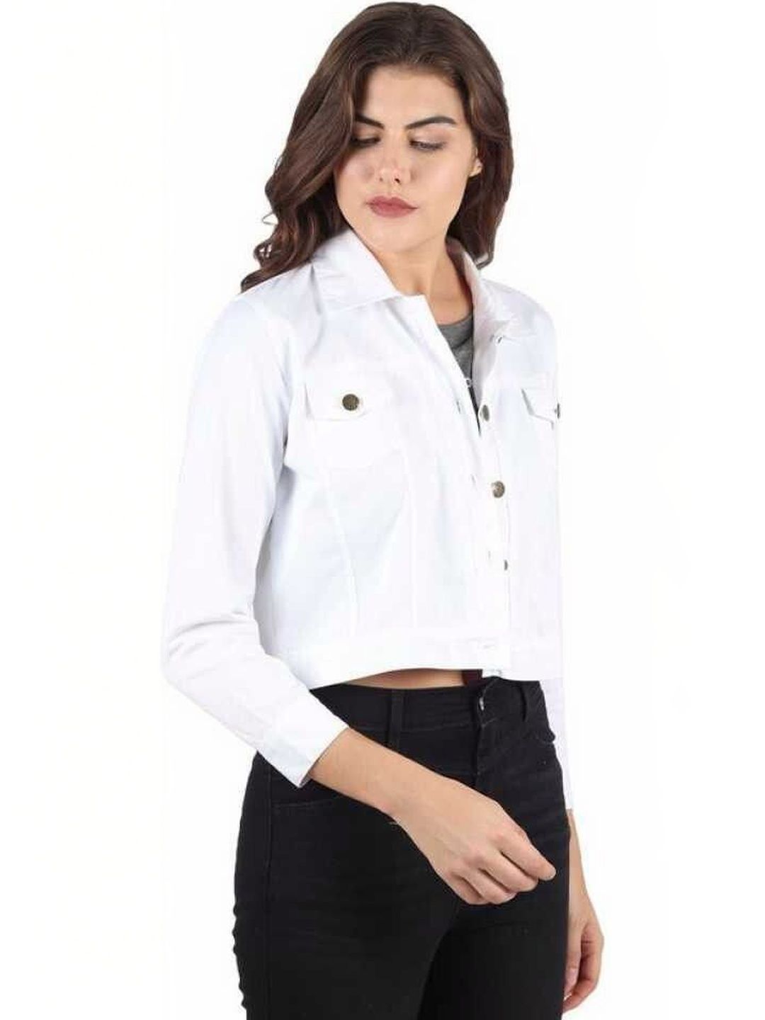 KASHIANXSTYLE Women Crop Denim Jacket-image-44