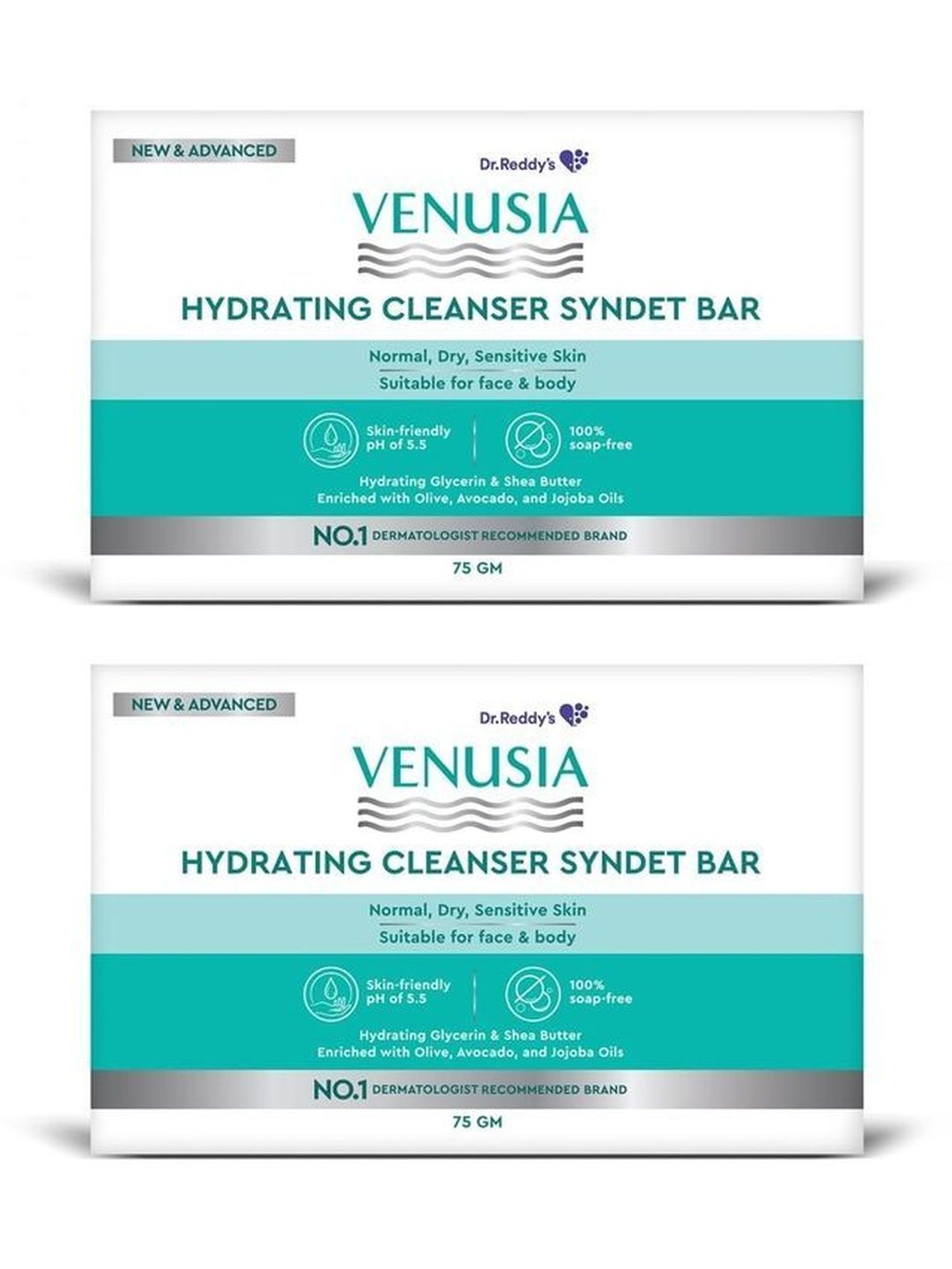 Venusia Set Of 2 Hydrating Cleanser Syndet Bar 100% Soap-free - 75 g Each-picture-17
