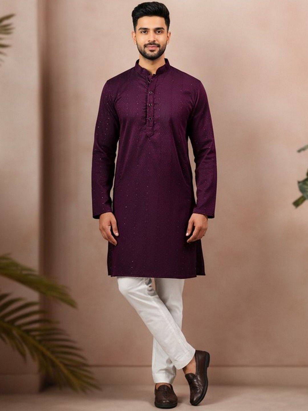 HERE&NOW Men Regular Kurta with Trousers deal from myntra HERE&NOW Men Regular Kurta with Trousers deal from myntra