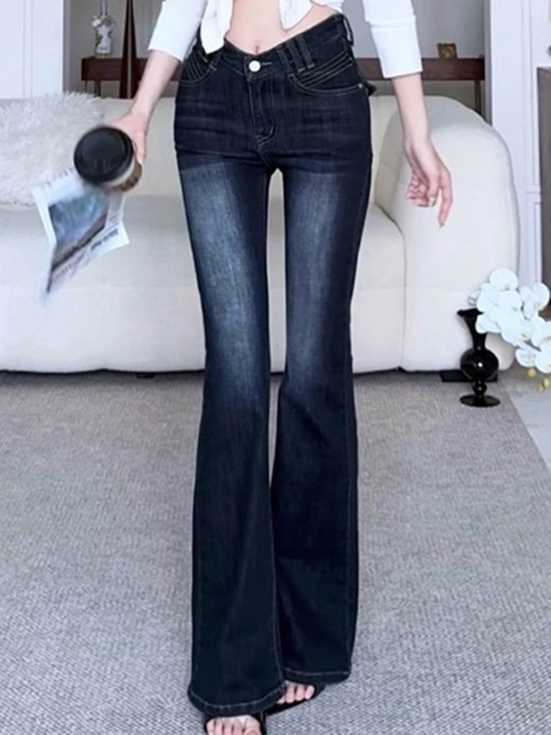 StyleCast x Revolte Women Slim Fit High-Rise Light Fade Jeans-picture-38