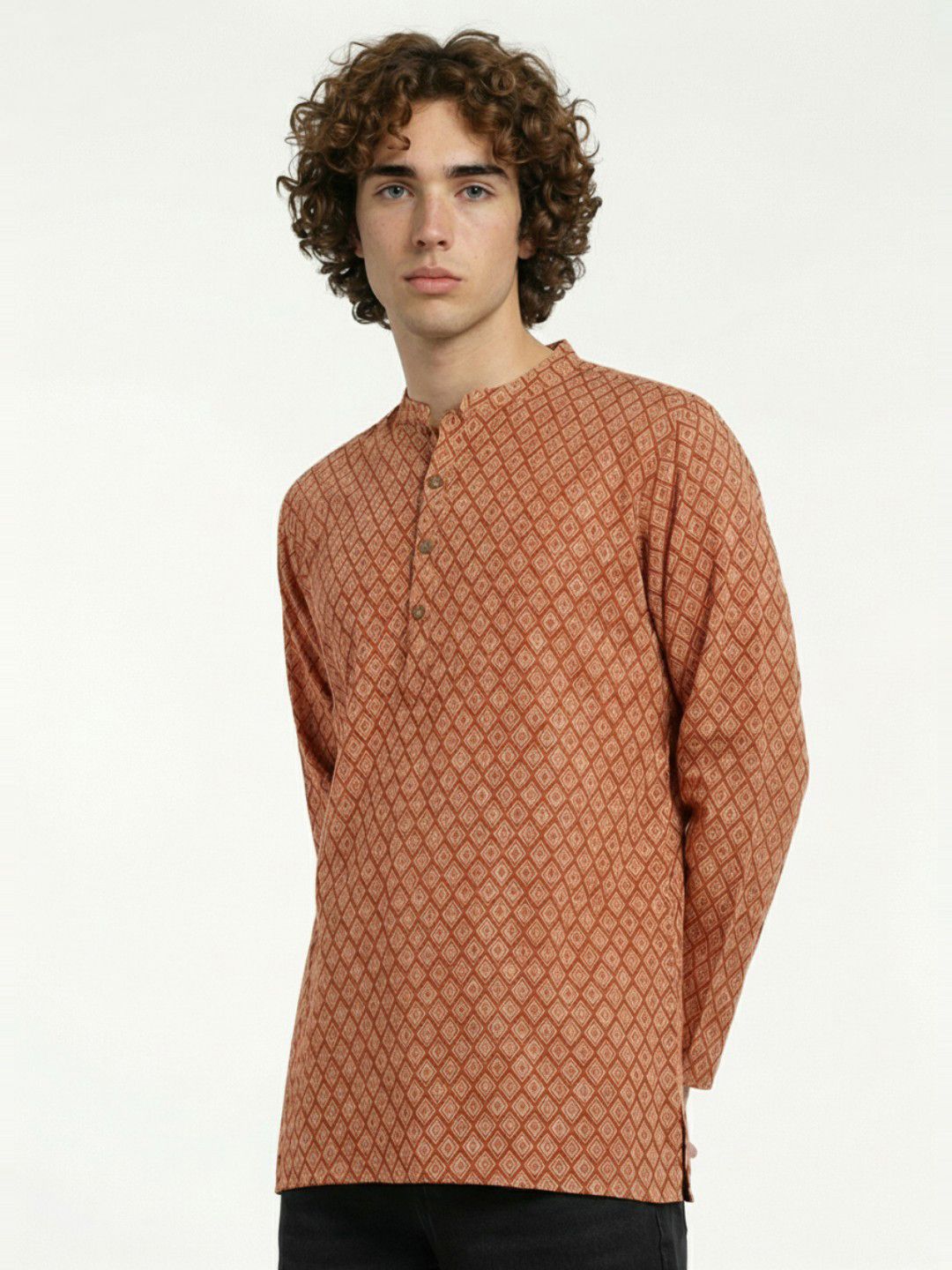 Anouk Rustic Geometric Printed Kurta-image-28